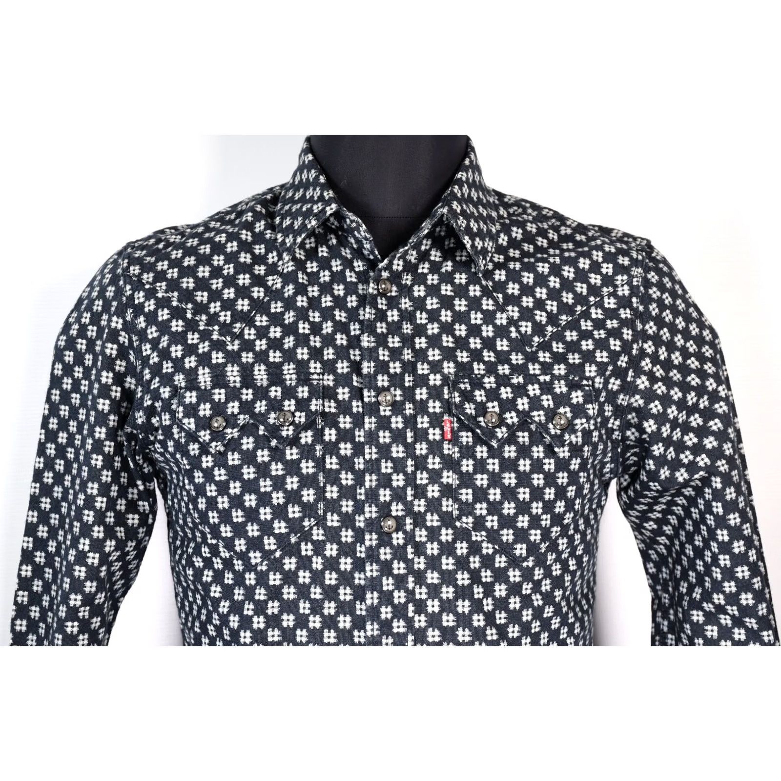 Levi's LEVI'S Western Denim Shirt Long Sleeve Men's S Blue Cotton Denim Button-Up Shirt Vintage? No (omit) Size US S / EU 44-46 / 1 - 2 Thumbnail
