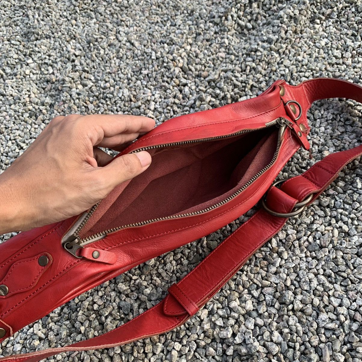 KMRii Vintage Red Leather Crossbody Shoulder Bag JPG Bag Style Size ONE SIZE - 5 Thumbnail