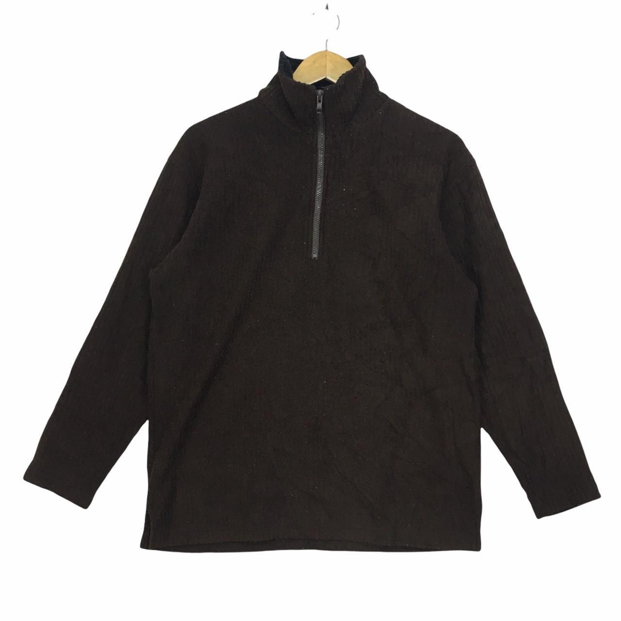 Vintage Vtg DJ AT WORK London Quarter Zip Sweatshirt Streetwear Size US M / EU 48-50 / 2 - 1 Thumbnail