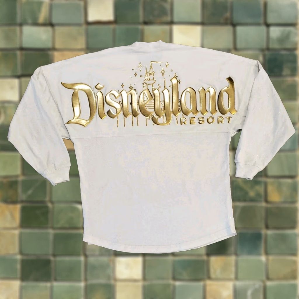 Disney Disneyland Resort Spirit Jersey Long Sleeve Beige Gold Cinderella Castle XS Size US XS / EU 42 / 0 - 1 Thumbnail