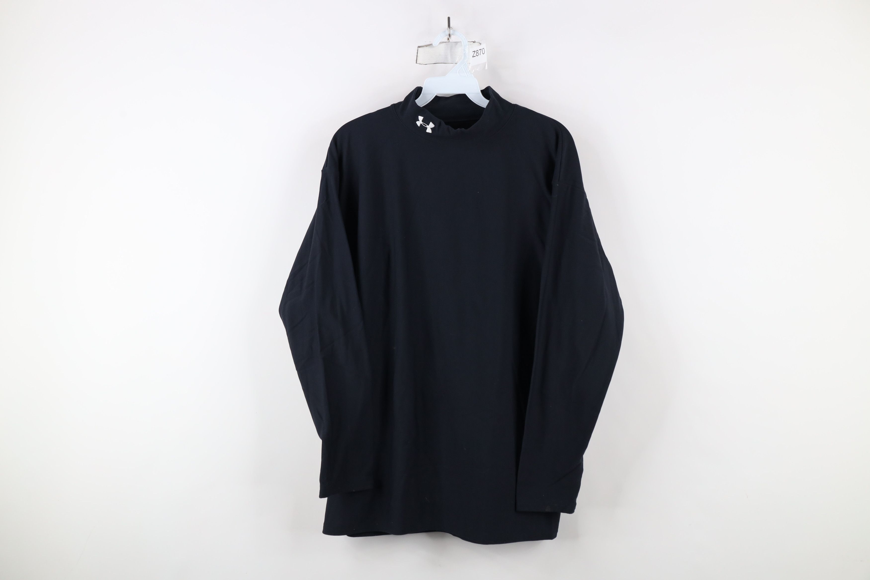 Under Armour × Vintage Under Armour Compression Training Mock Neck T-Shirt Black Size US XXL / EU 58 / 5 - 1 Thumbnail