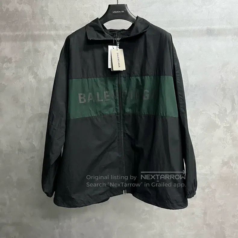 Balenciaga Balenciaga Black Logo Lettering Printed Zipper Jacket Size US XS / EU 42 / 0 - 1 Thumbnail