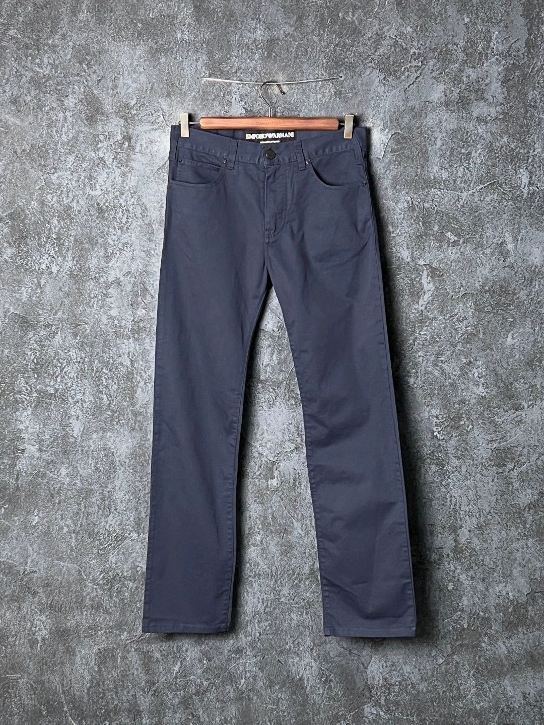 Emporio Armani EMPORIO ARMANI Navy Cotton Chinos Size US 28 / EU 44 - 1 Thumbnail