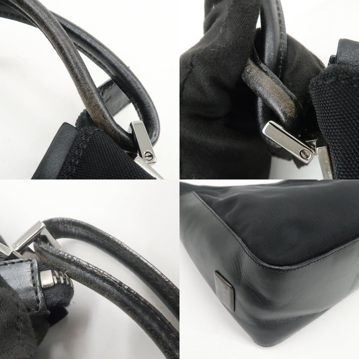 Gucci Gucci Nylon Leather Shoulder Bag Black Size ONE SIZE - 4 Thumbnail