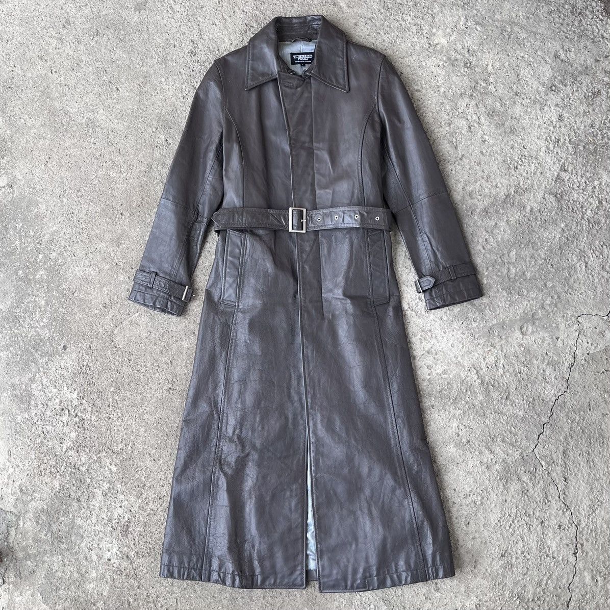 Tornado Mart Tornado Mart leather maxi coat Size L / US 10 / IT 46 - 1 Thumbnail
