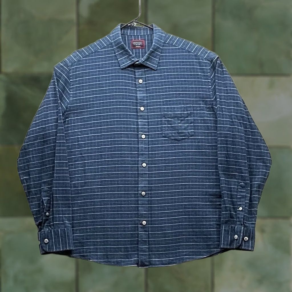 UNTUCKit UNTUCKit Flannel Shirt Mens XXL Blue White Check Windowpane Button Up Size US XXL / EU 58 / 5 - 1 Thumbnail