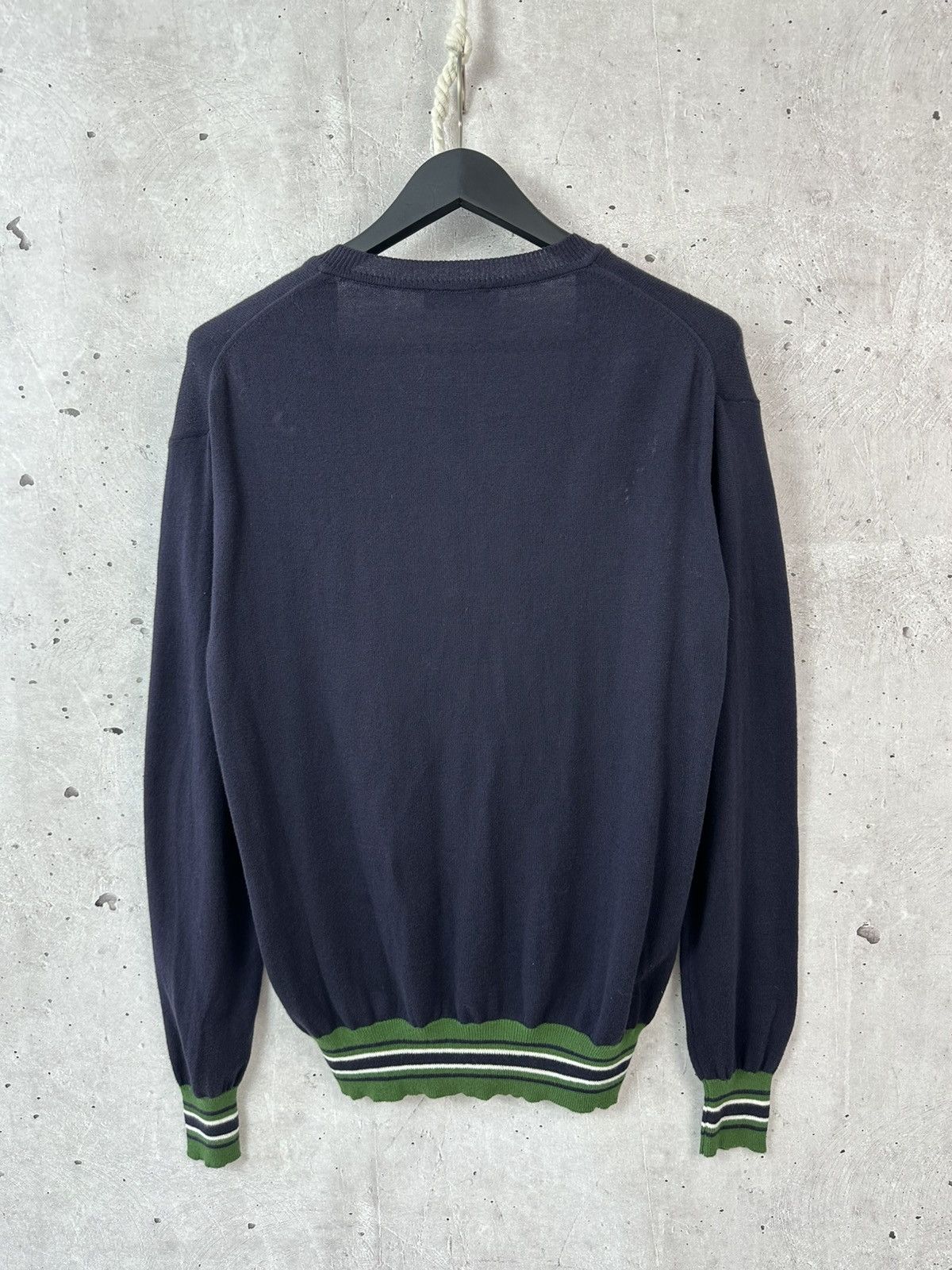 Dsquared2 D2 Dsquared2 Vintage Made in Italy Green Stripped Cardigan Size US XL / EU 56 / 4 - 5 Thumbnail