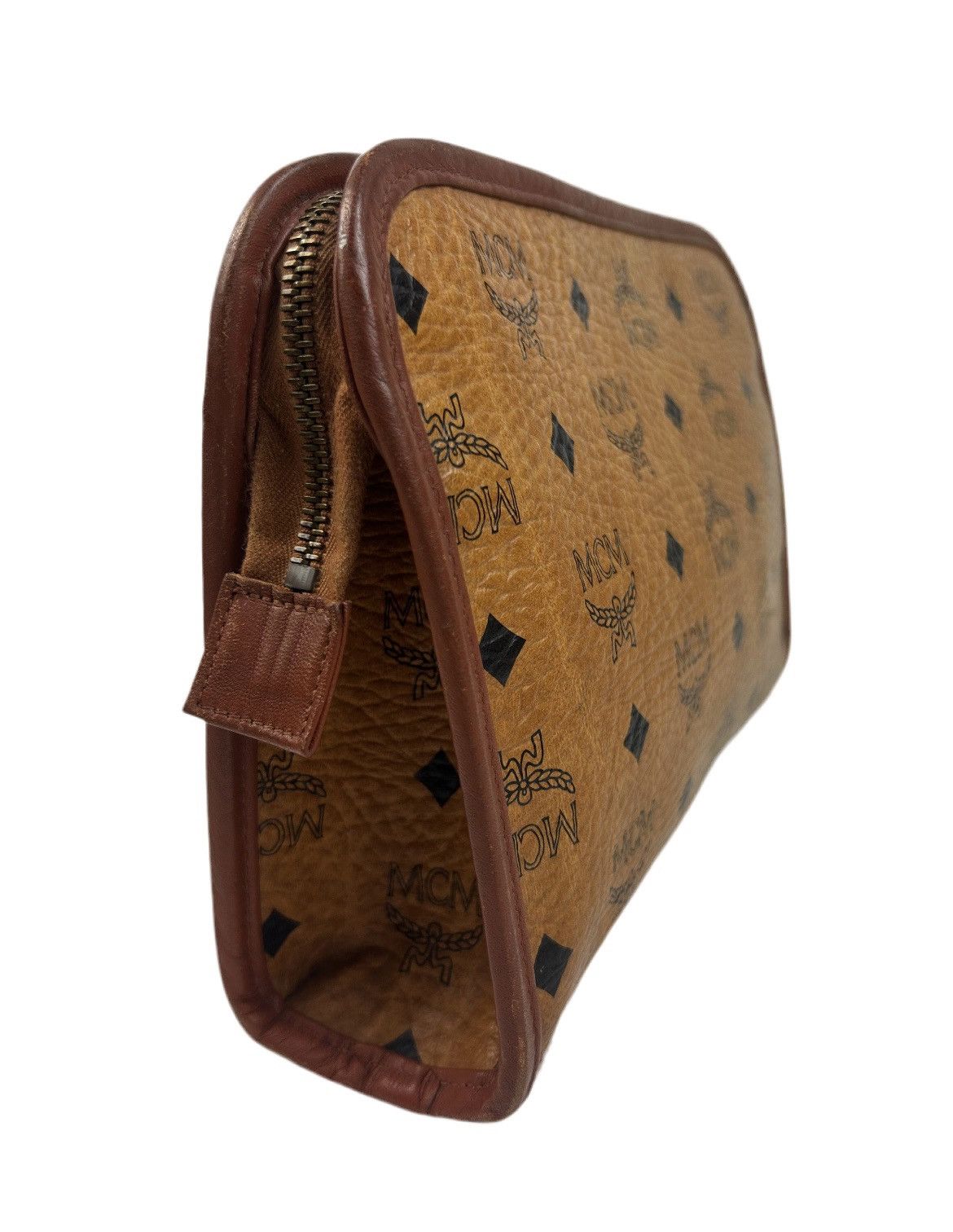 MCM MCM Cognac Leather Clutch Bag Size ONE SIZE - 3 Thumbnail