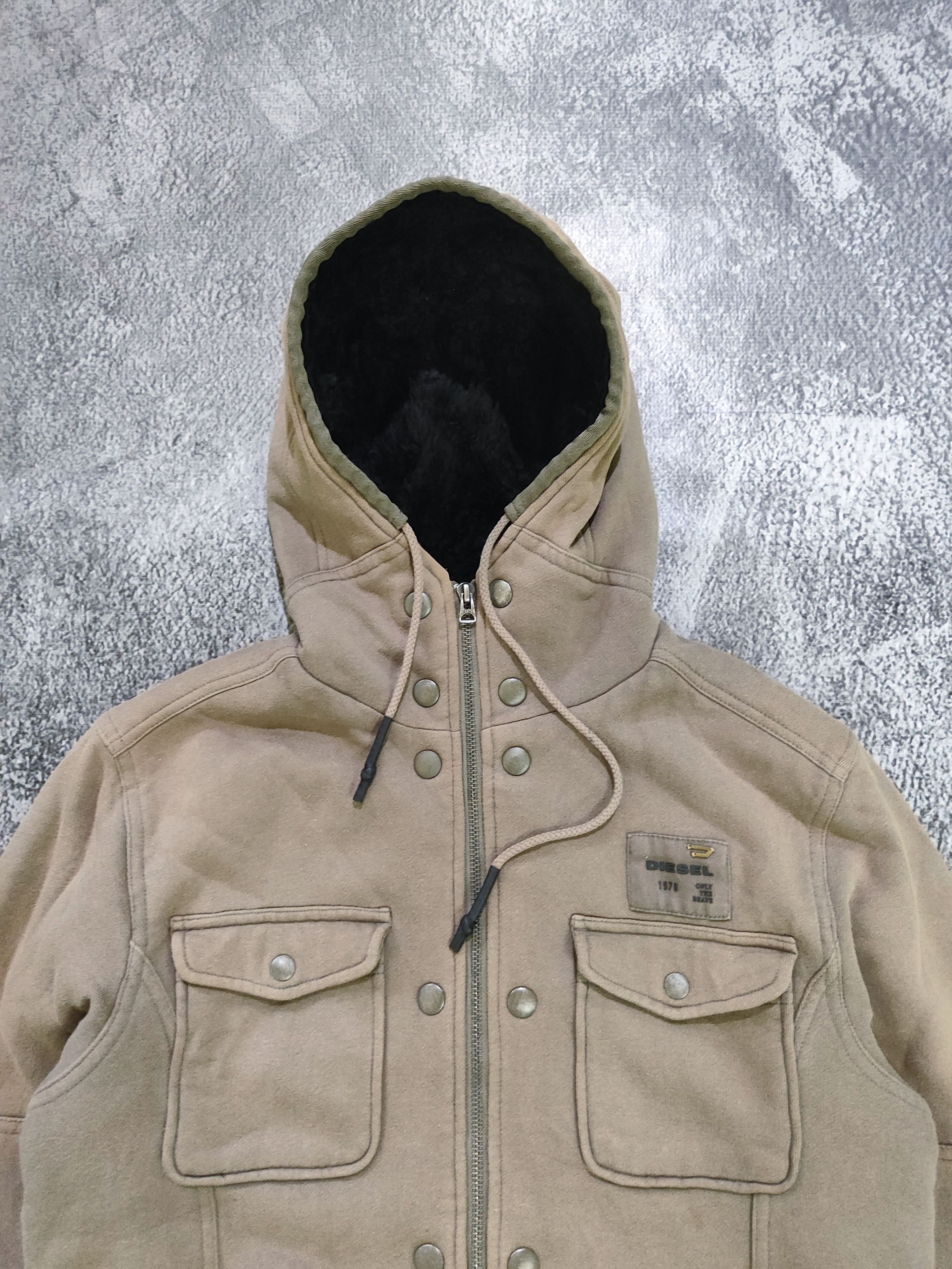 Diesel Vintage Diesel inner sheep leather sherpa hoodie Size US M / EU 48-50 / 2 - 4 Thumbnail