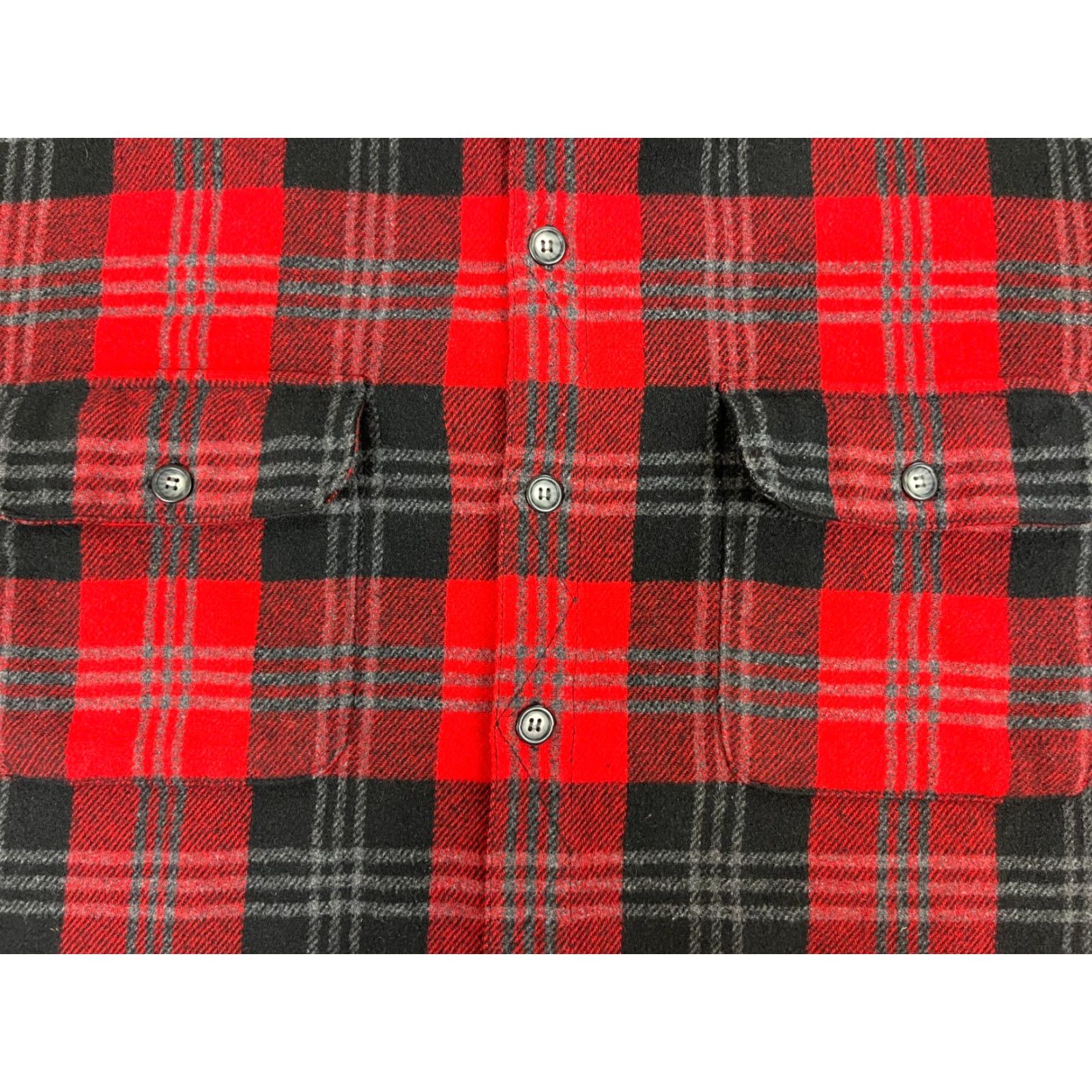 Gap VINTAGE Gap Men’s 90s Buffalo Plaid Button-Up Wool Blend Shirt L Red Plaid Parts Pockets 100% Wool? Size US L / EU 52-54 / 3 - 5 Thumbnail