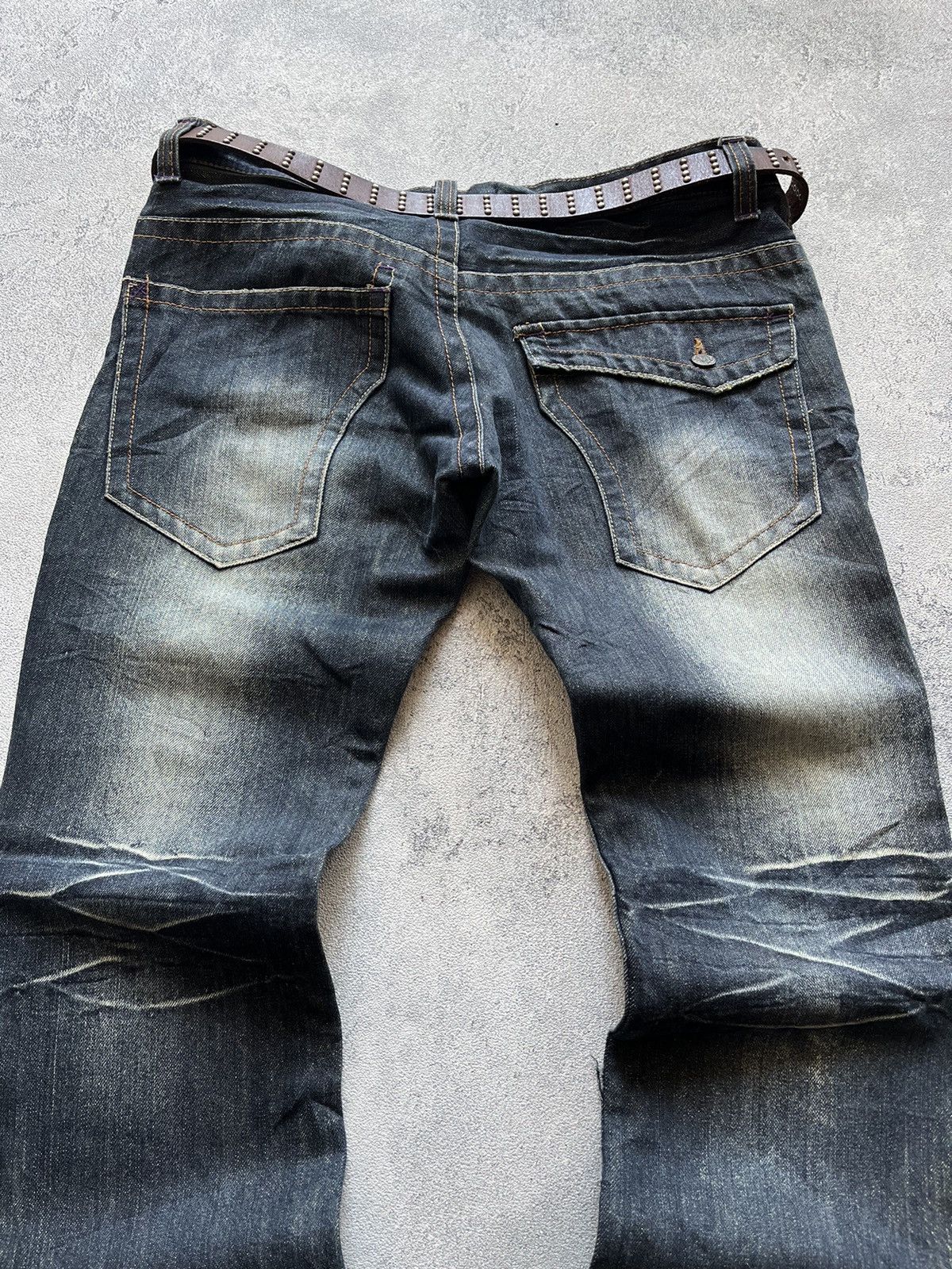 Tornado Mart 2000s ROOT THREE STYLE MUDWASH GLITTER FADED FLARE JEAN Size US 28 / EU 44 - 10 Thumbnail