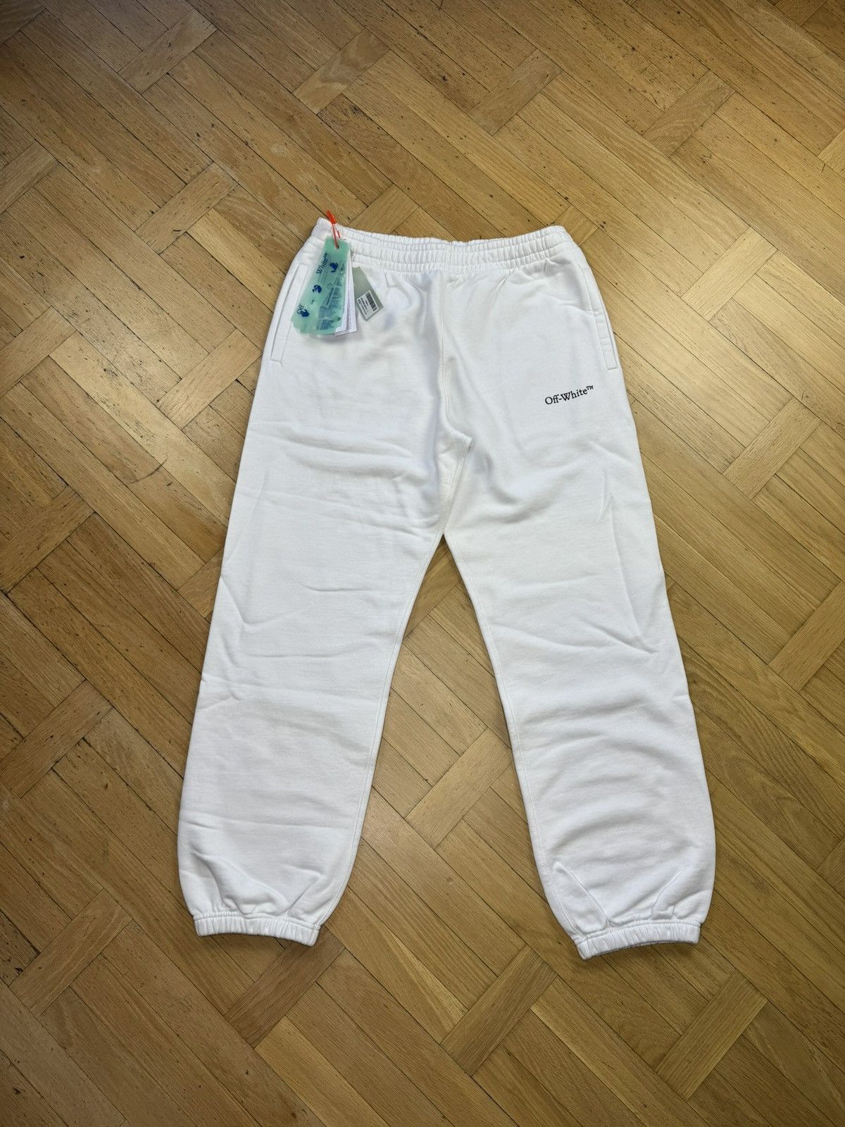 Off-White OFF-WHITE CARAVAGGIO ARROWS WHITE SWEATPANTS Size US 34 / EU 50 - 2 Thumbnail