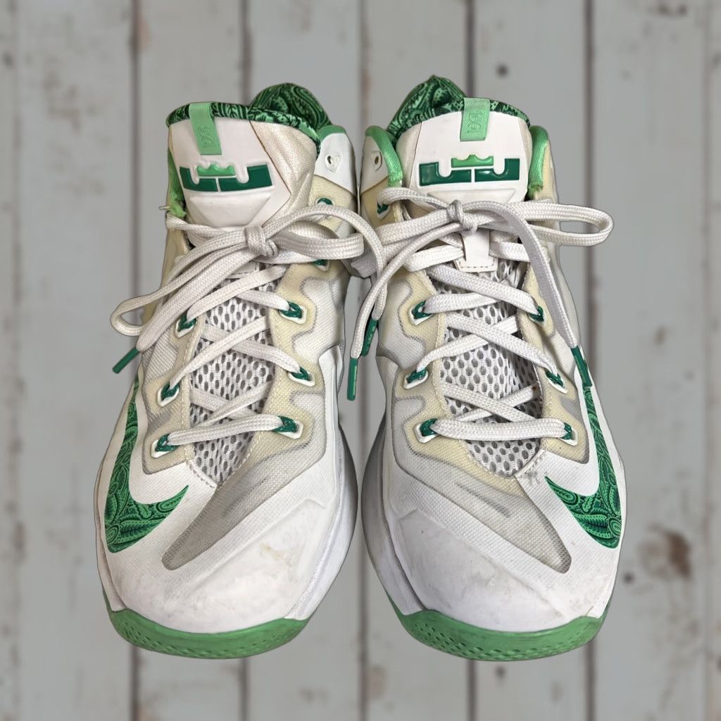 Nike Nike LeBron XI Low Air Max Basketball Shoes Men 10.5 White Green Multicolor 642849-100 Size US 10 / EU 43 - 1 Thumbnail