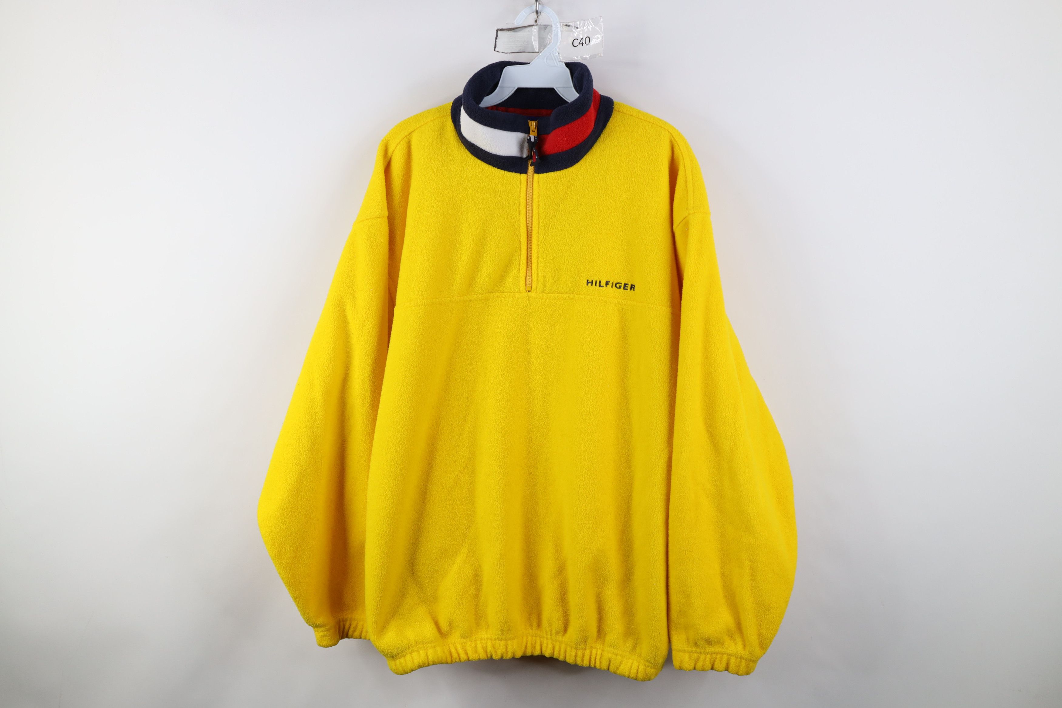 Tommy Hilfiger Vintage 90s Tommy Hilfiger Half Zip Fleece Pullover Sweater Size US M / EU 48-50 / 2 - 1 Thumbnail