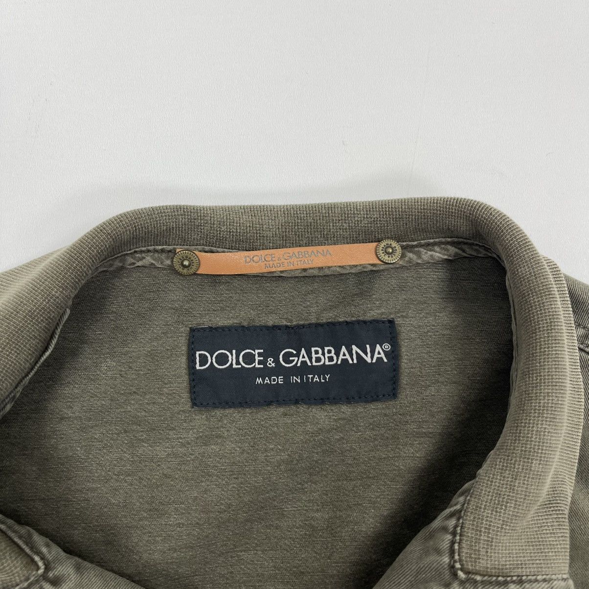 Dolce & Gabbana Dolce & Gabbana Distressed Cotton Faded Vintage Jacket Green Size US M / EU 48-50 / 2 - 10 Thumbnail
