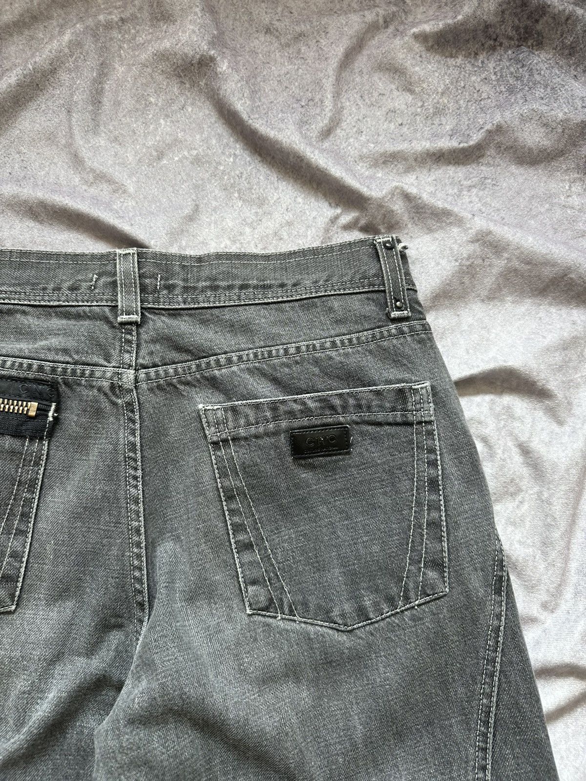 Costume National C'N'C Costume National Gray Constracted Straight Leg Jeans Size US 30 / EU 46 - 5 Thumbnail