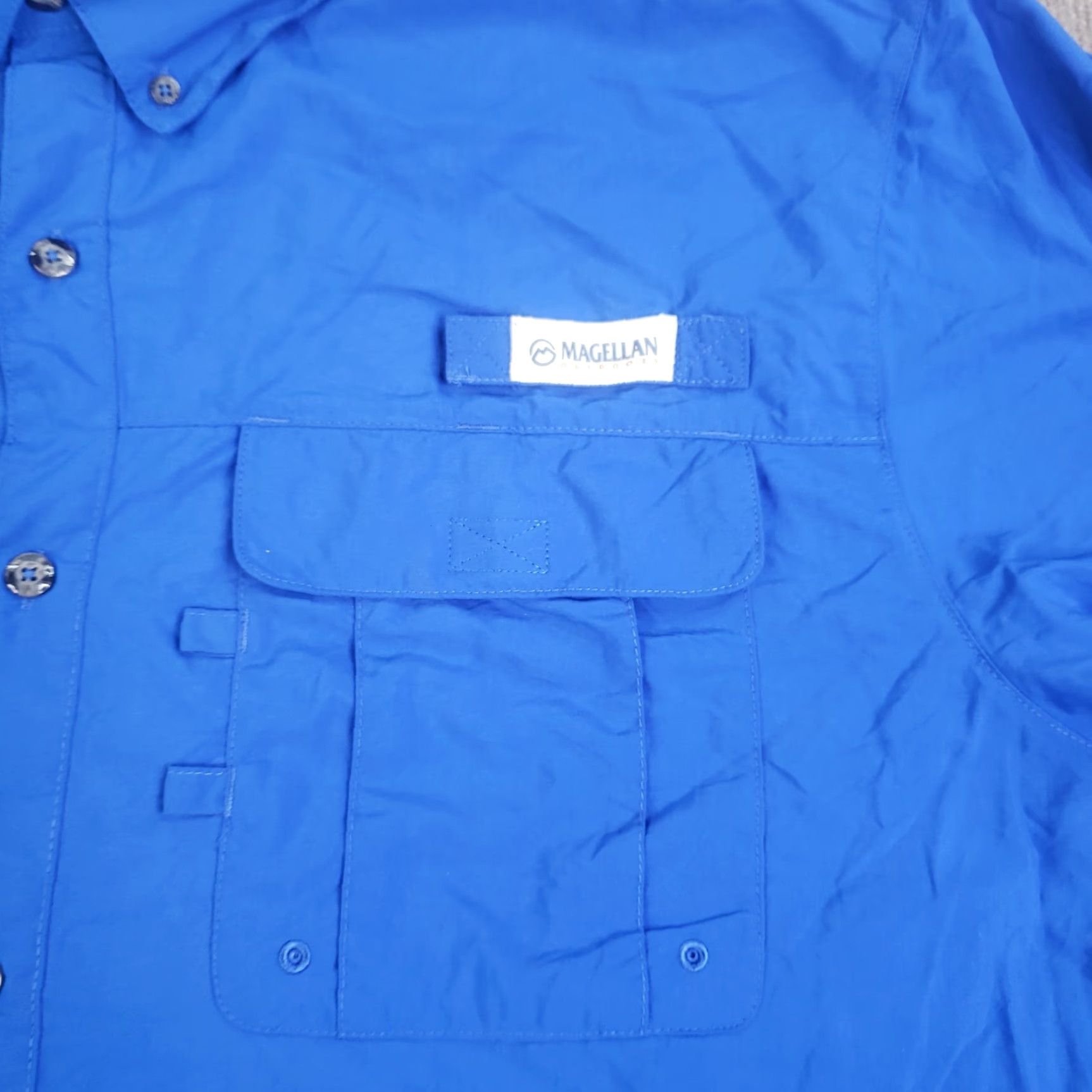 Vintage Magellan Shirt Mens XL Blue Button Up Angler Fit Vented Fishing Lightweight Size US XL / EU 56 / 4 - 7 Thumbnail