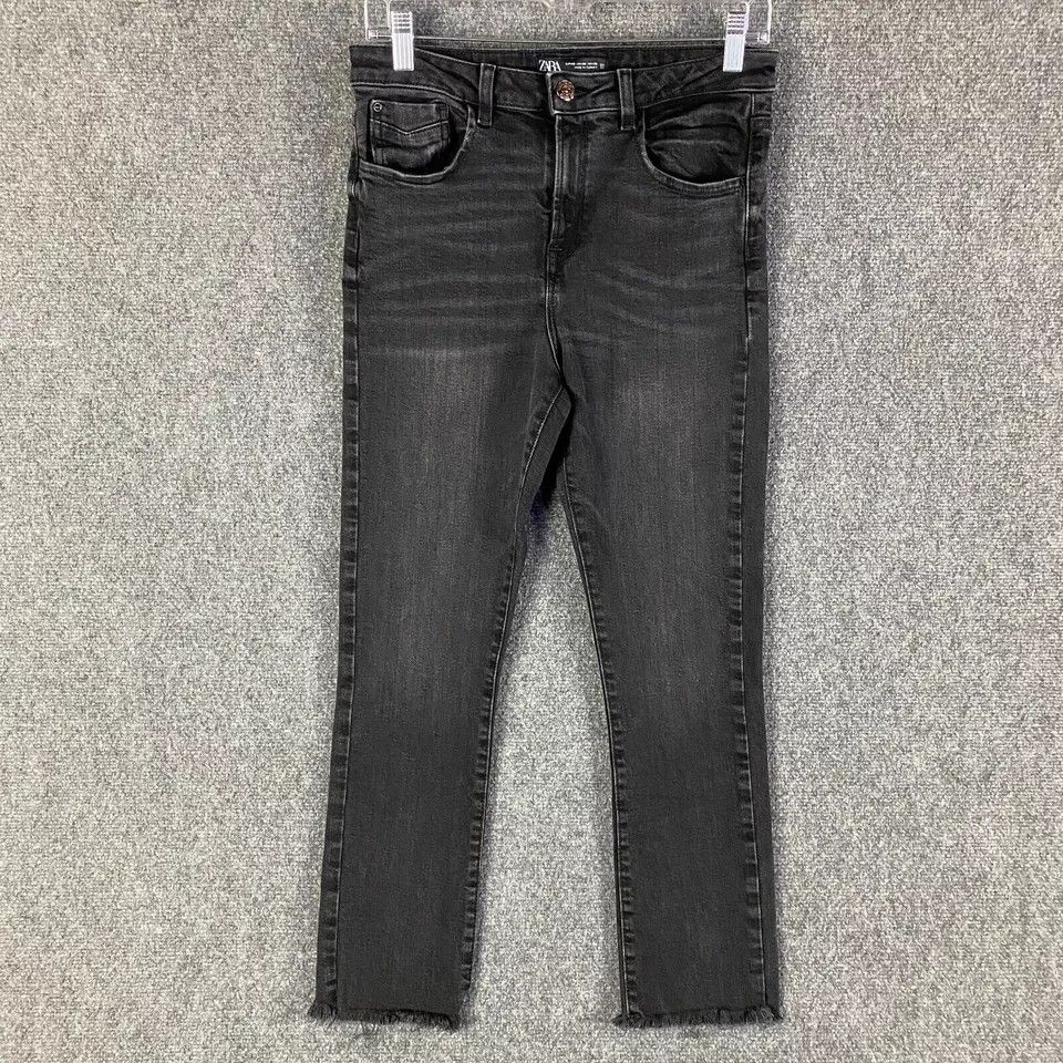 Zara Zara Jeans Women's Size 8 Straight Leg Denim Gray Cut Off Size 30" / US 8 / IT 44 - 1 Thumbnail