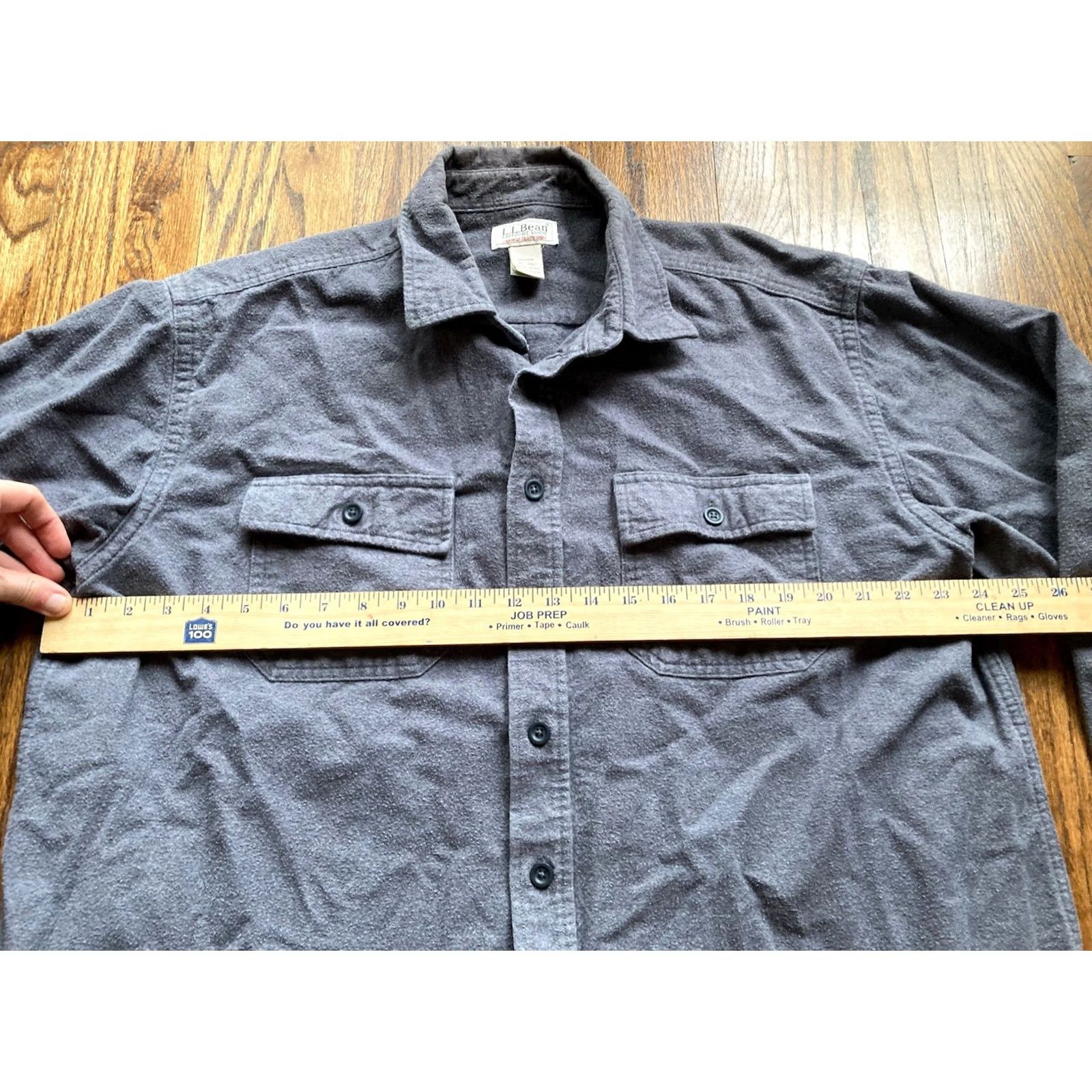 Vintage L.L. Bean Shirt Mens XL Tall Gray Flannel Long Sleeve Heavyweight Button-Up Casual Outdoor Size US XL / EU 56 / 4 - 5 Thumbnail