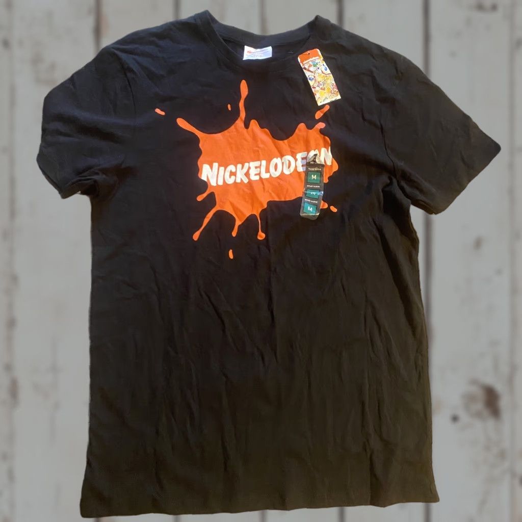 Nickelodeon New Nickelodeon Black shirt short sleeve splatter 2019 Cotton Size US M / EU 48-50 / 2 - 1 Thumbnail