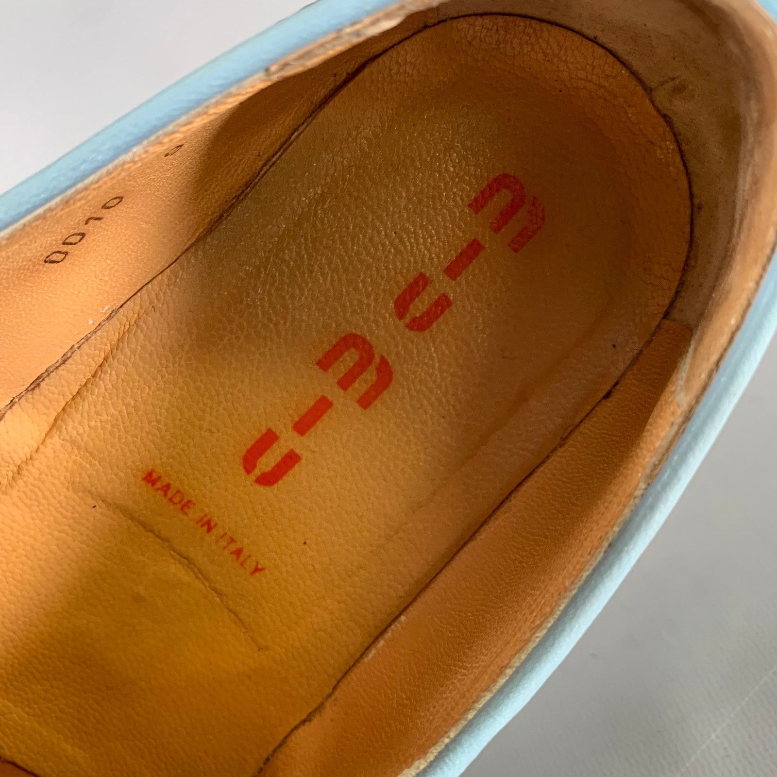 Miu Miu MIU MIU Size 9 Navy Light Blue Leather Spectator Loafers Size US 9 / EU 42 - 8 Thumbnail
