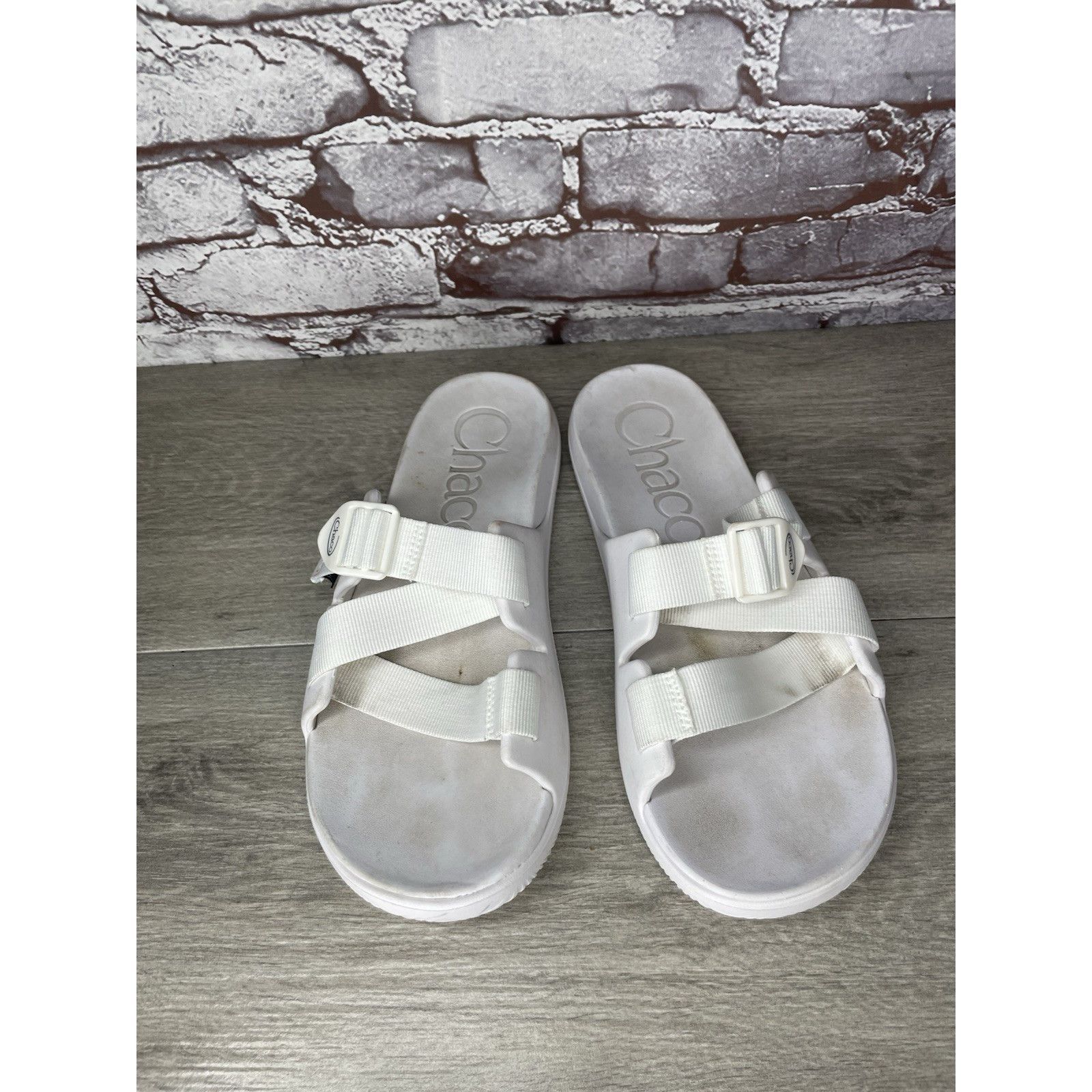 Chaco Chaco Chillo White Textile Synthetic Straps Slides Sandals W Size US 11 / IT 41 - 10 Thumbnail