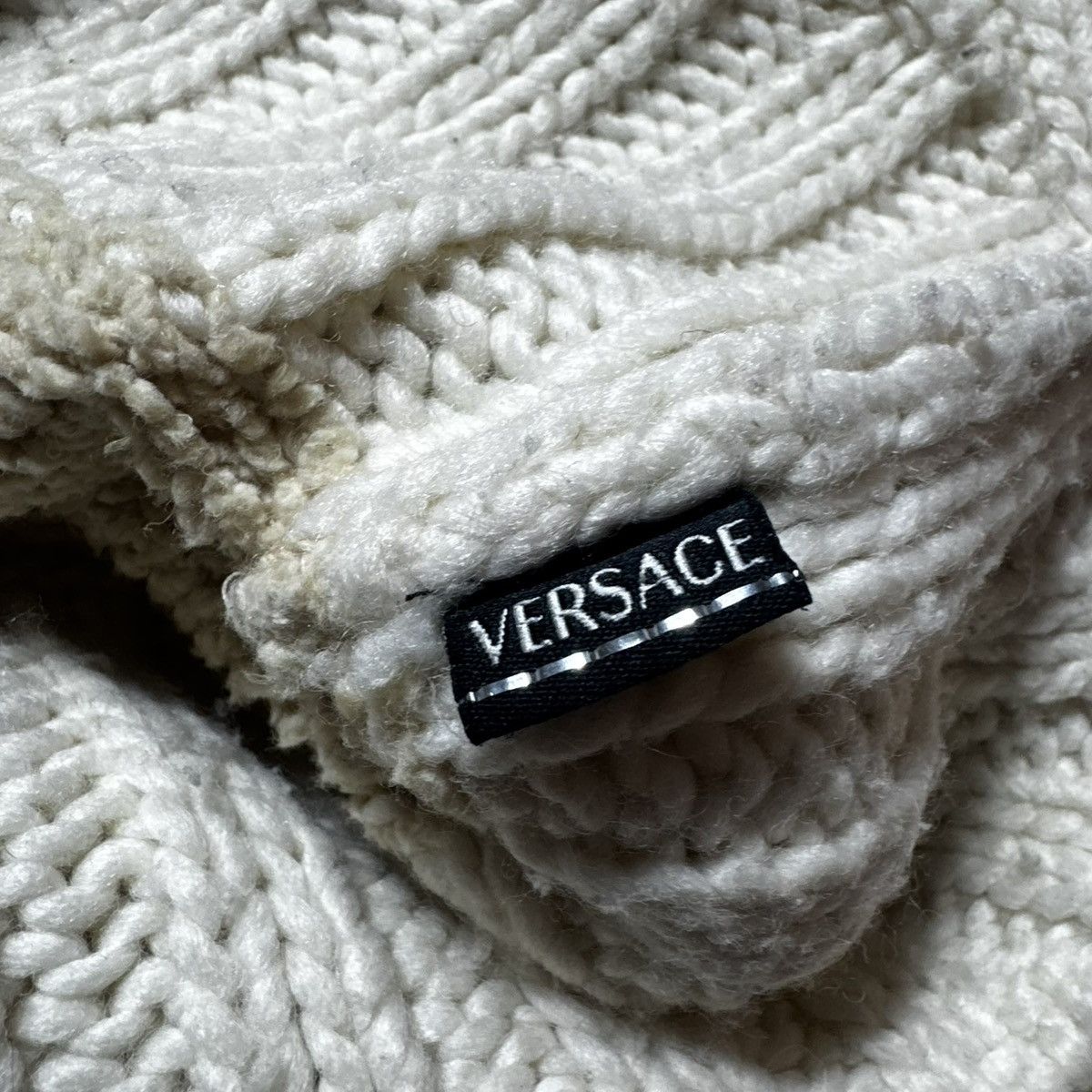Versace vintage knit long-necked versace cropped sweater very chunky Size M / US 6-8 / IT 42-44 - 11 Thumbnail