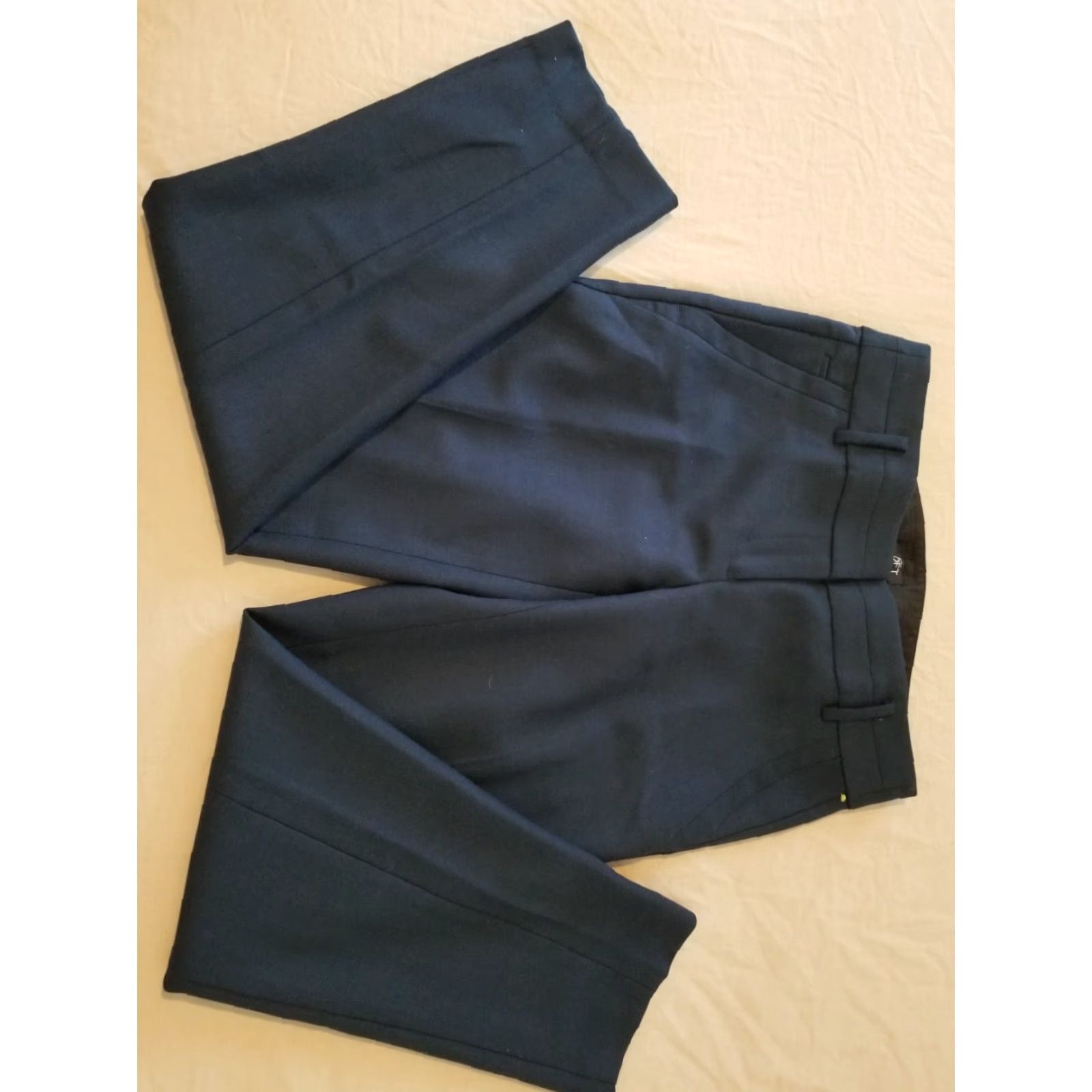 Ann Taylor Womens Ann Taylor Dress Pants Wool 2 Navy Blue Slacks Trouser Blue Womens Size 26" / US 2 / IT 38 - 3 Thumbnail