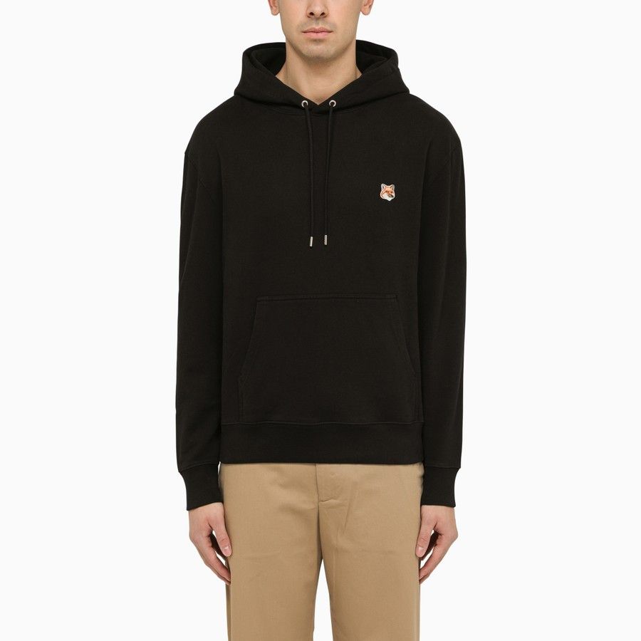 Image of Maison Kitsune O1D2Blof0424 Sweatshirts Hoodies In Black, Men's (Size Small)