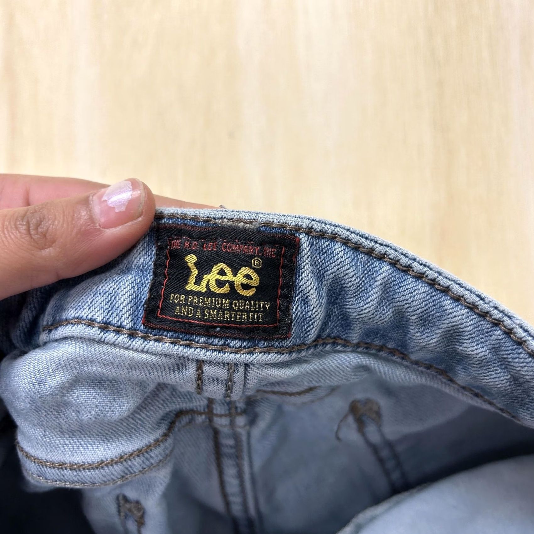 Lee Lee Jeans Womens 28x28 Light Wash Blue Mid Rise Straight Regular Denim Pants Size 28" / US 6 / IT 42 - 3 Thumbnail