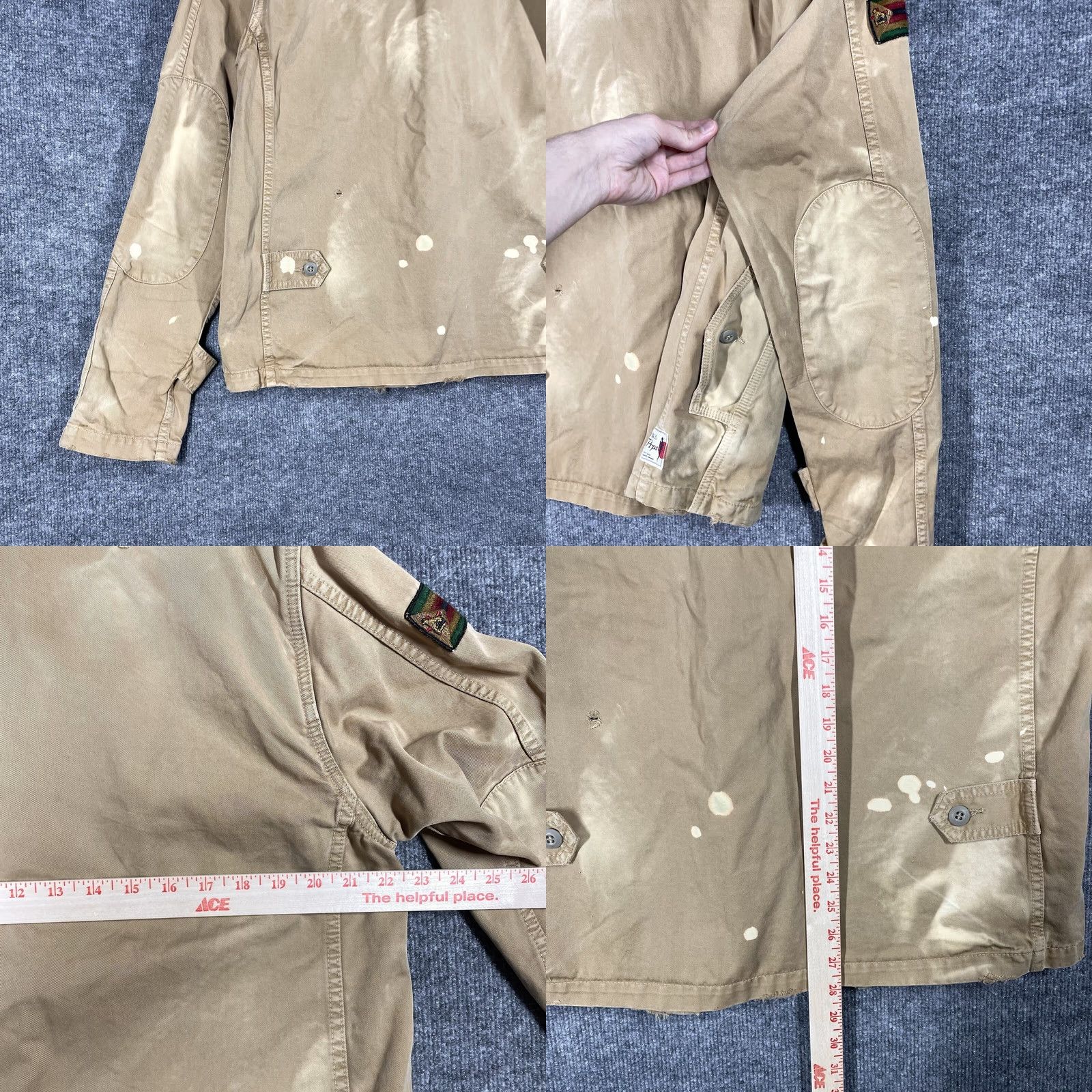 Prps VINTAGE PRPS x Zimbabwe Military Jacket L Mens Canvas Khaki Beige Distressed WWII 90s Japan Donwan Harrell Heritage Capstone Military Jacket Size US L / EU 52-54 / 3 - 9 Thumbnail