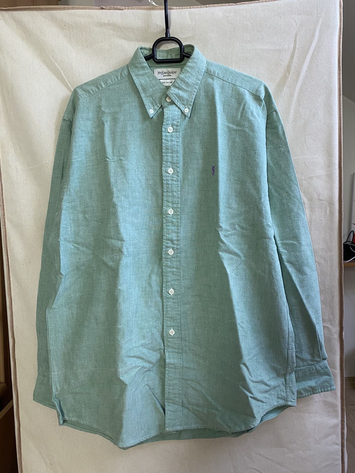 Vintage × Yves Saint Laurent Yves Saint Laurent Logo Vintage Button Shirt Size M Size US M / EU 48-50 / 2 - 2 Thumbnail