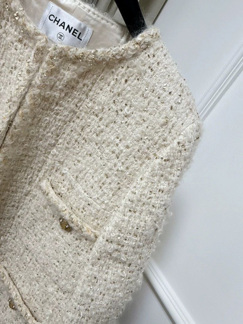 Chanel Chanel 19A Egypt Series Platinum Four-Pocket Jacket Size L / US 10 / IT 46 - 2 Thumbnail