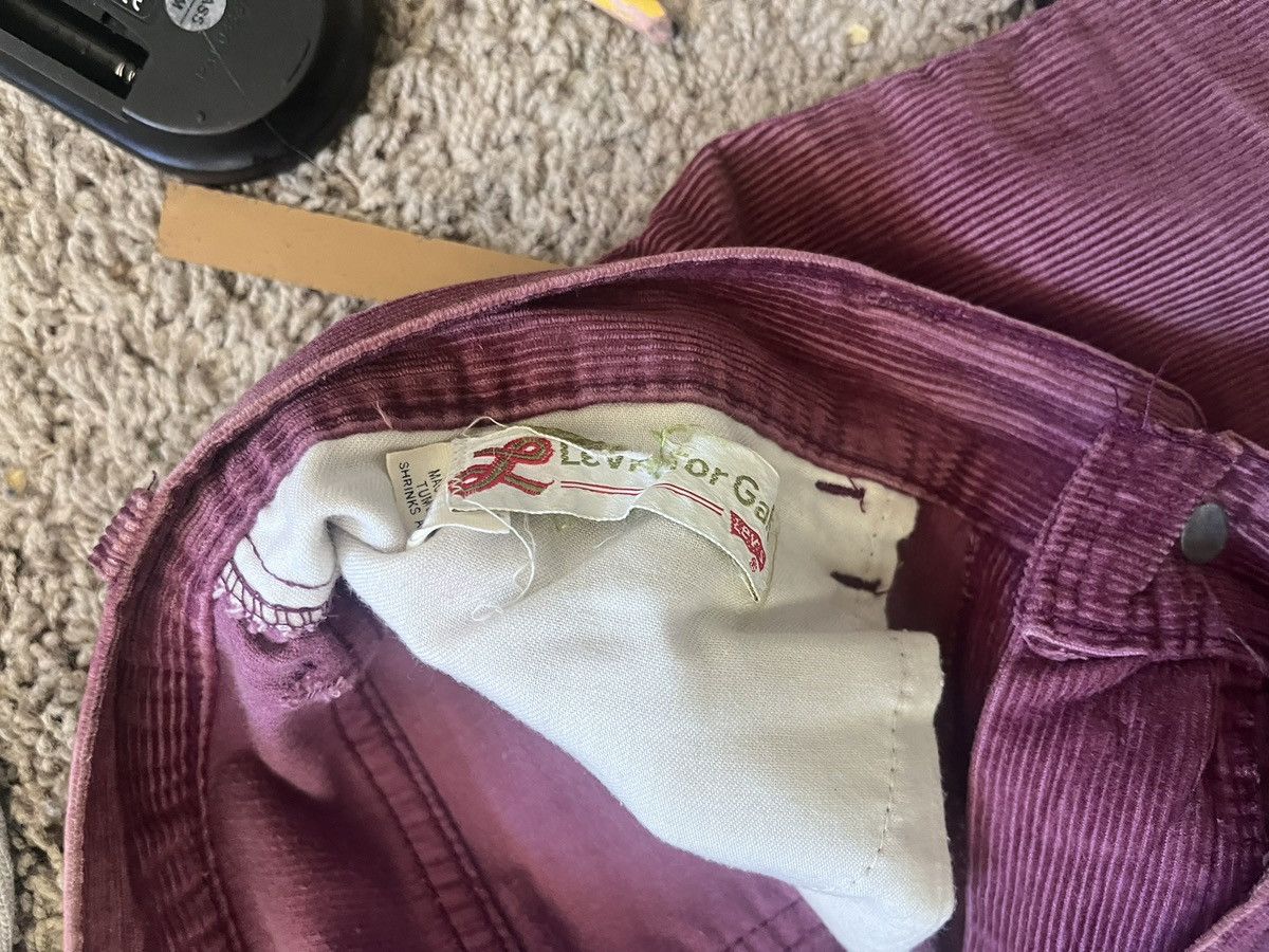 Levi's Vintage Clothing 1960’s Vintage Lavender Corduroys Levis for Gals White Label Size 27" / US 4 / IT 40 - 8 Thumbnail