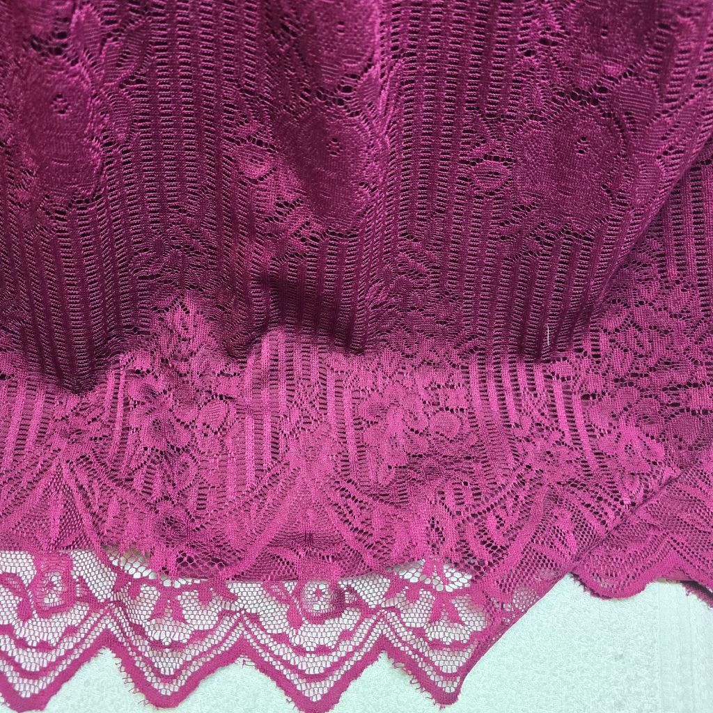 Maurice Lacroix Women's Maurices Magenta Lace Long Sleeve Dress S Size S / US 4 / IT 40 - 7 Thumbnail