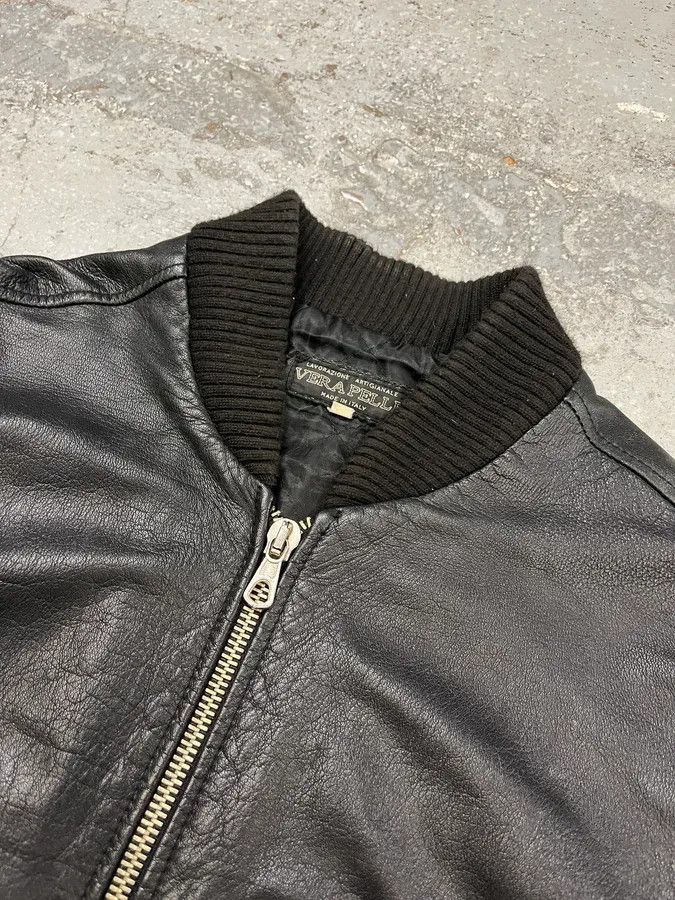 Vintage 2000s Artisanal Black Vintage Leather Bomber Size US S / EU 44-46 / 1 - 5 Thumbnail