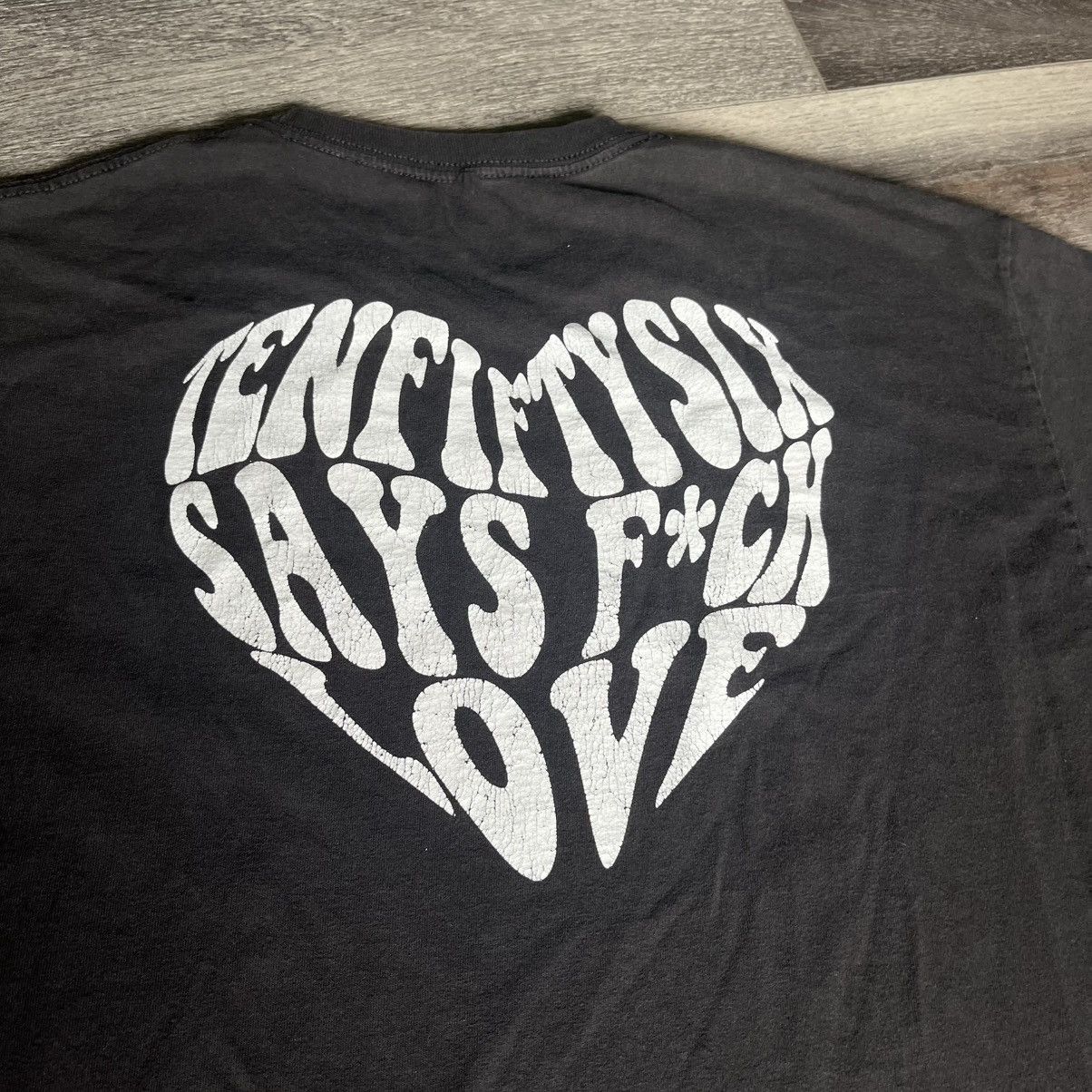 Band Tees Ten56 Ten Fixty Six Says Fuck Love Heart Band Graphic Tee Size US XL / EU 56 / 4 - 3 Thumbnail
