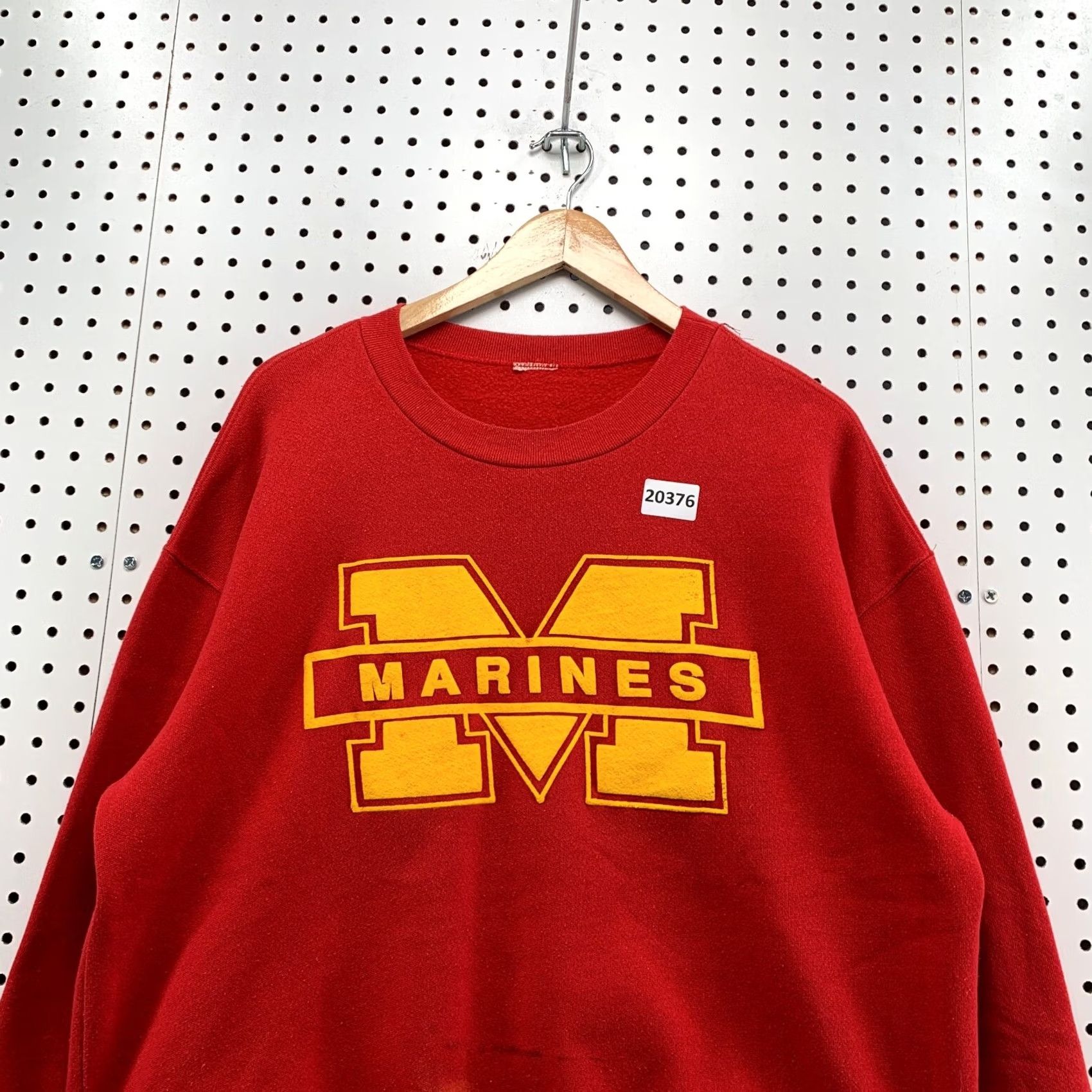 Vintage VINTAGE Majestic Marines Crewneck Sweatshirt Red Adult Large Pullover 25x28 Men Size US L / EU 52-54 / 3 - 5 Thumbnail