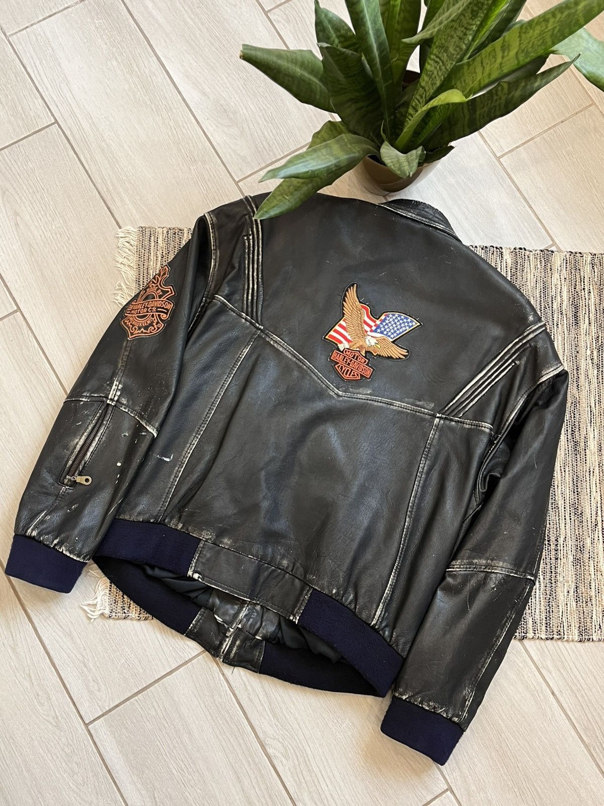 Harley Davidson × Vintage Vintage Willie G Harley Davidson Leather Jacket autographed Size US XL / EU 56 / 4 - 5 Thumbnail