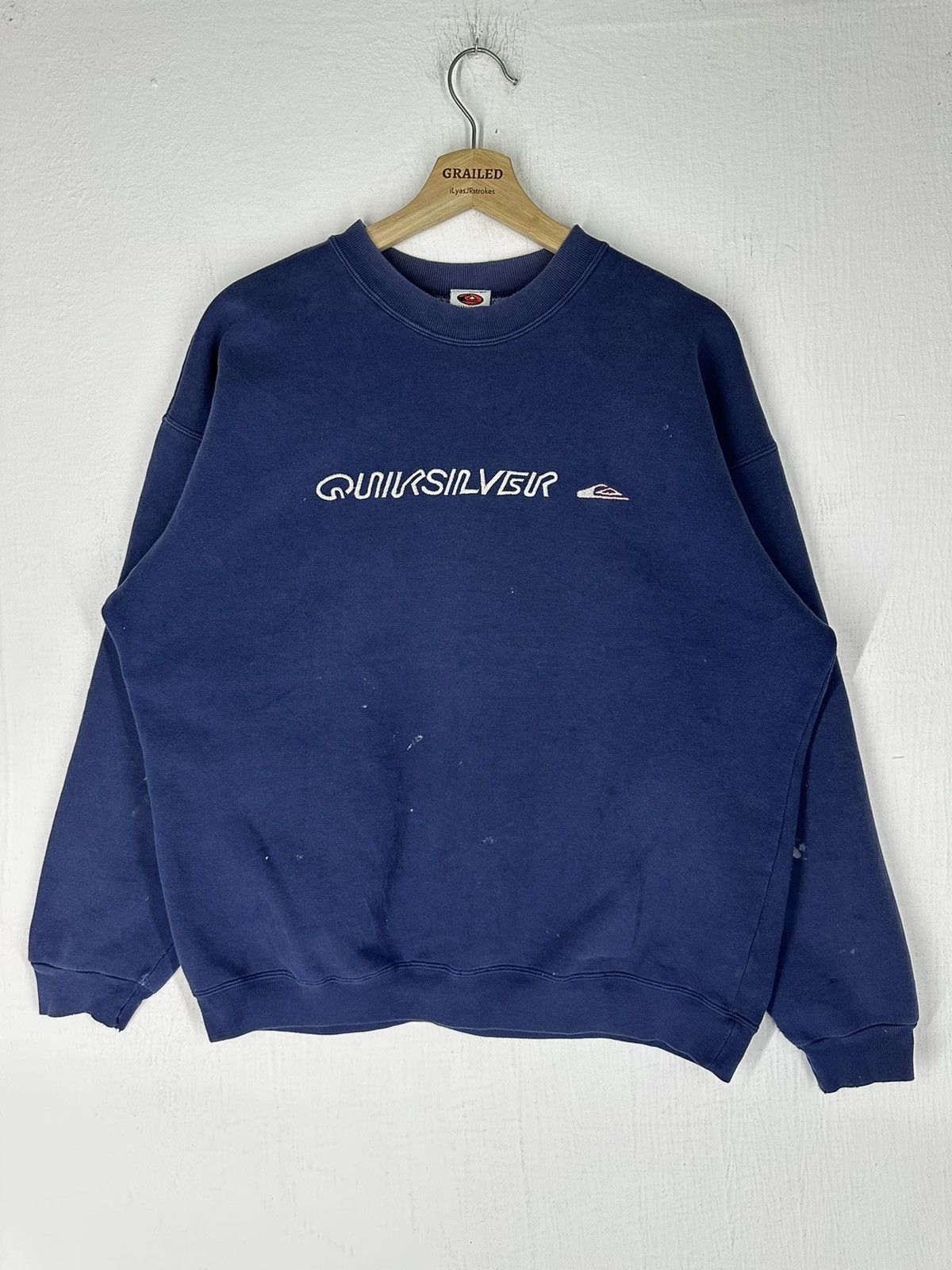 Quiksilver × Vintage Vintage Spell Out Quiksilver Box Logo Sweatshirt Size US M / EU 48-50 / 2 - 1 Thumbnail