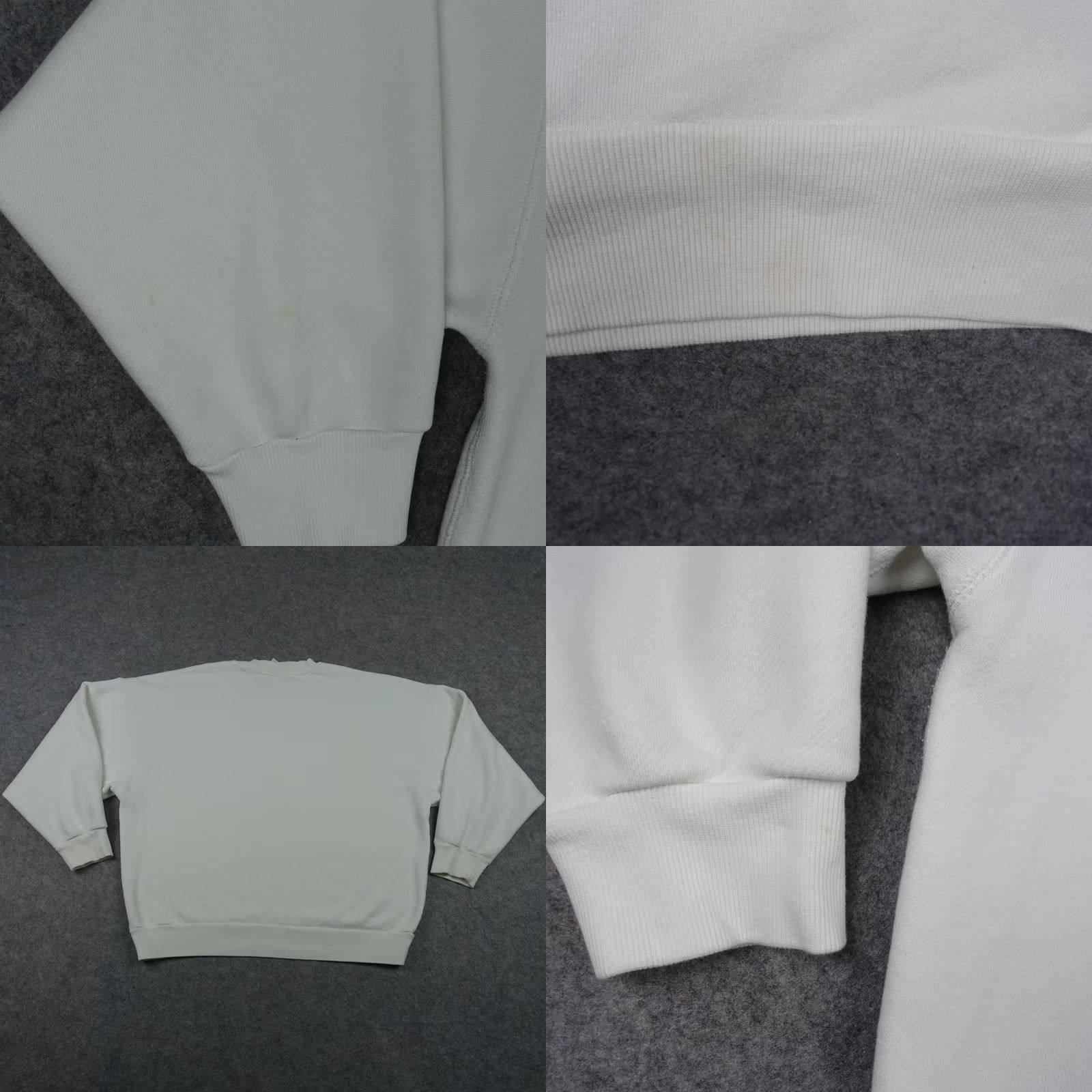 Elwood Elwood Sweatshirt Mens L White Organic Cotton Fleece Crewneck Pullover Thick Size US L / EU 52-54 / 3 - 8 Thumbnail