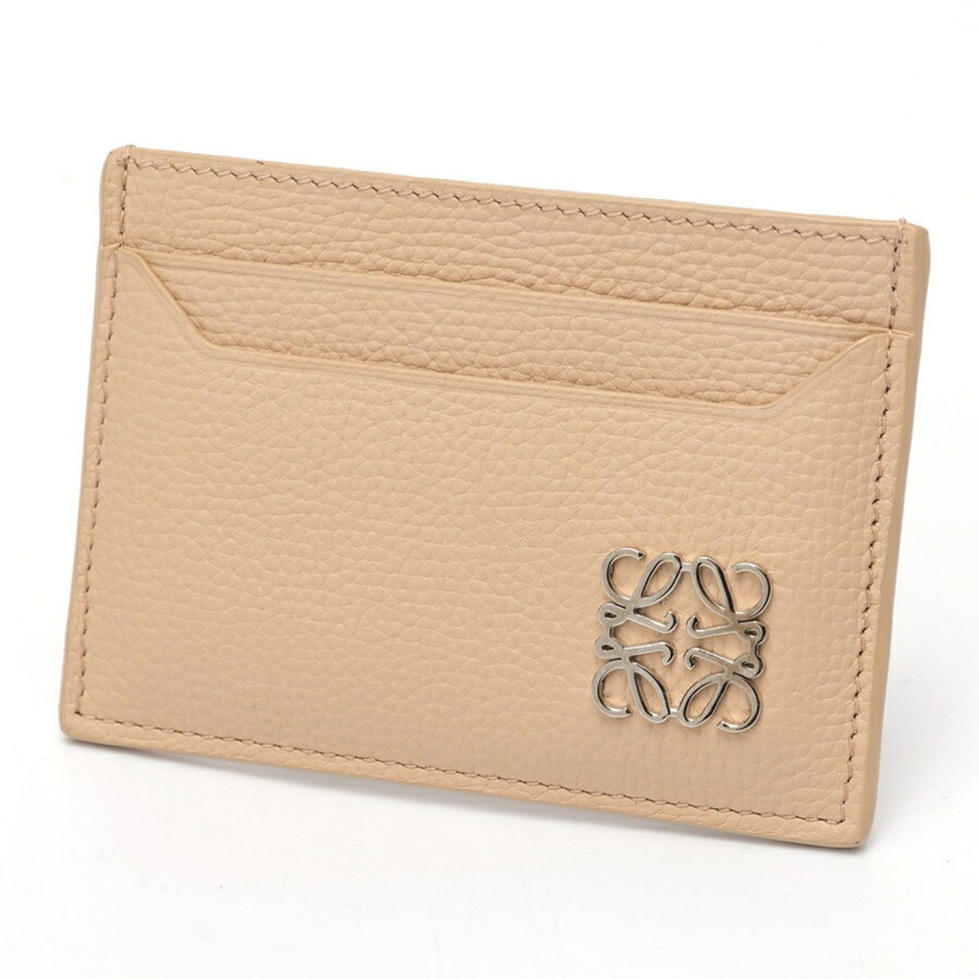 Loewe LOEWE Anagram Plain Card Holder Pebble Grain Calfskin Pink S-160073 Size ONE SIZE - 1 Thumbnail