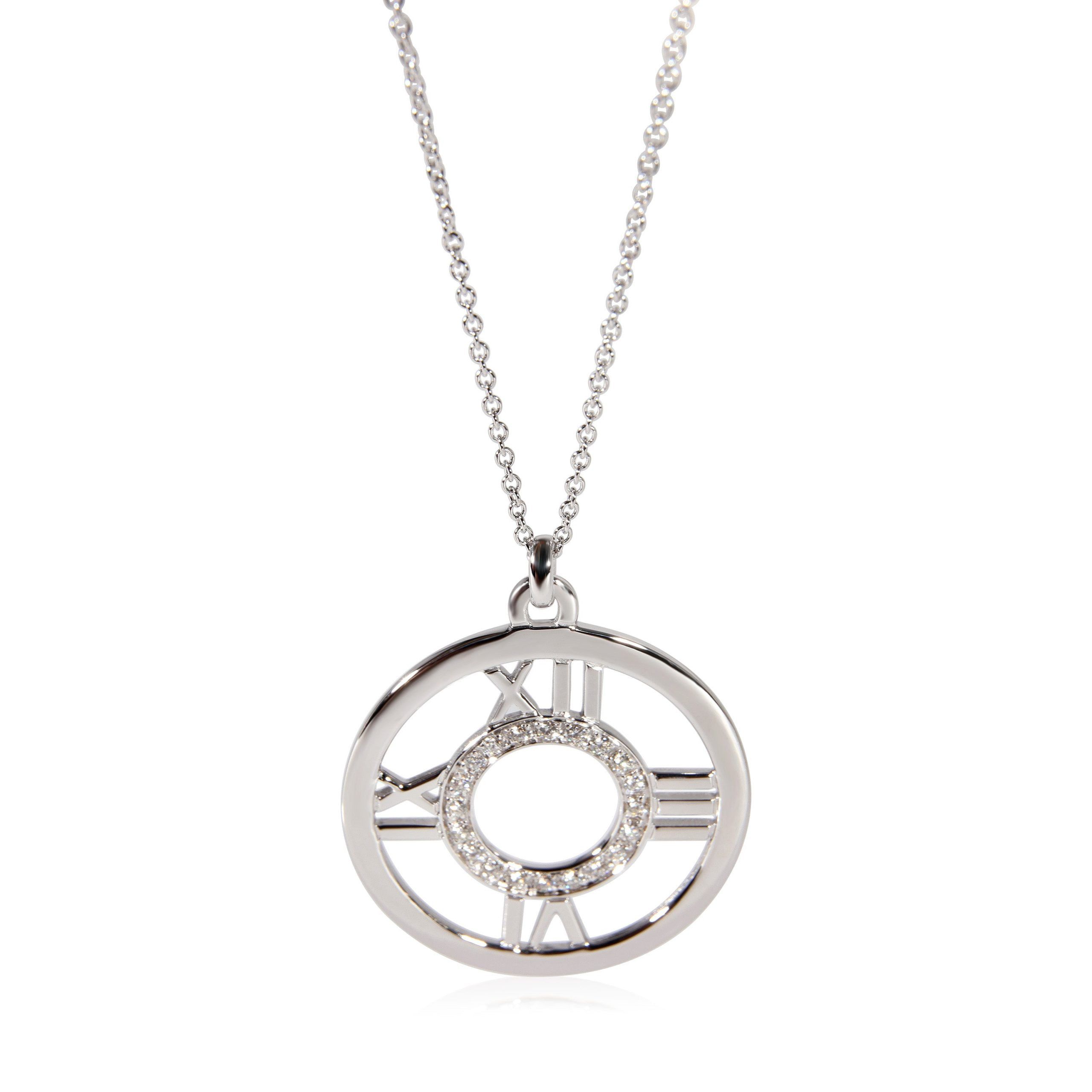 Tiffany Pierced Atlas Diamond Necklace in 18k White Gold