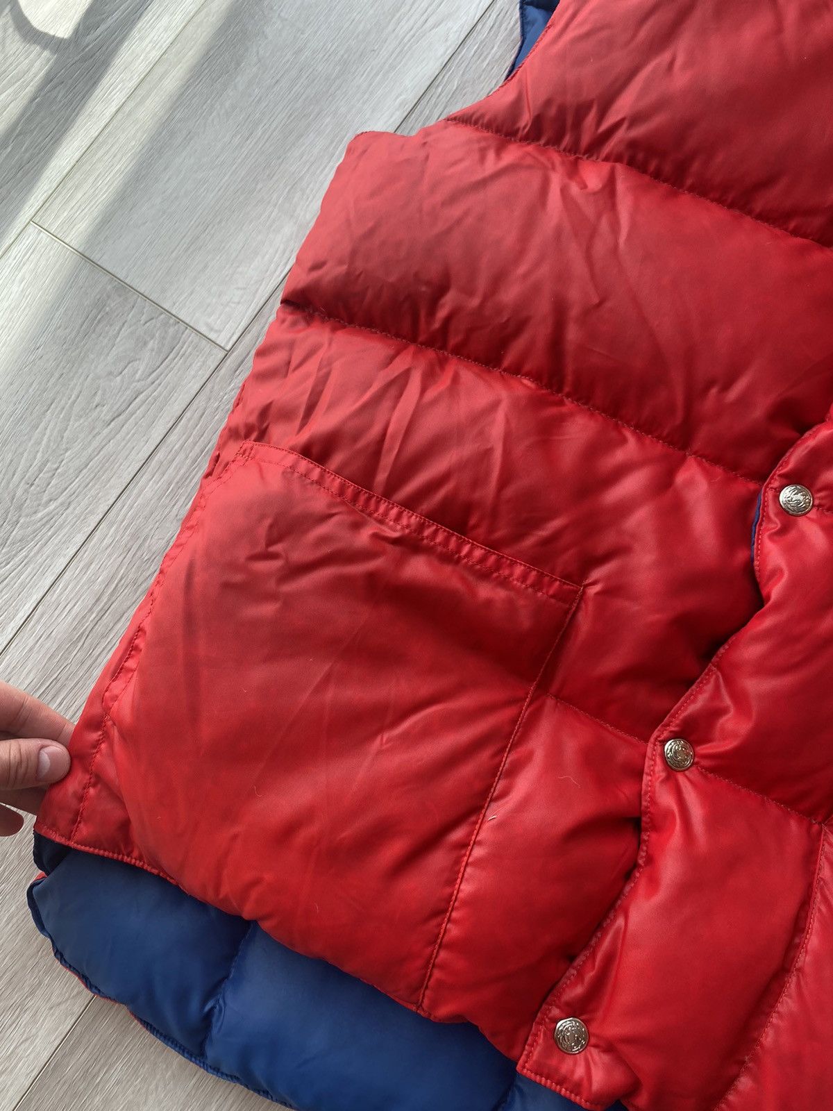 Vintage Vintage Down Puffer Vest Reversible 80s Big Country Size US L / EU 52-54 / 3 - 7 Thumbnail
