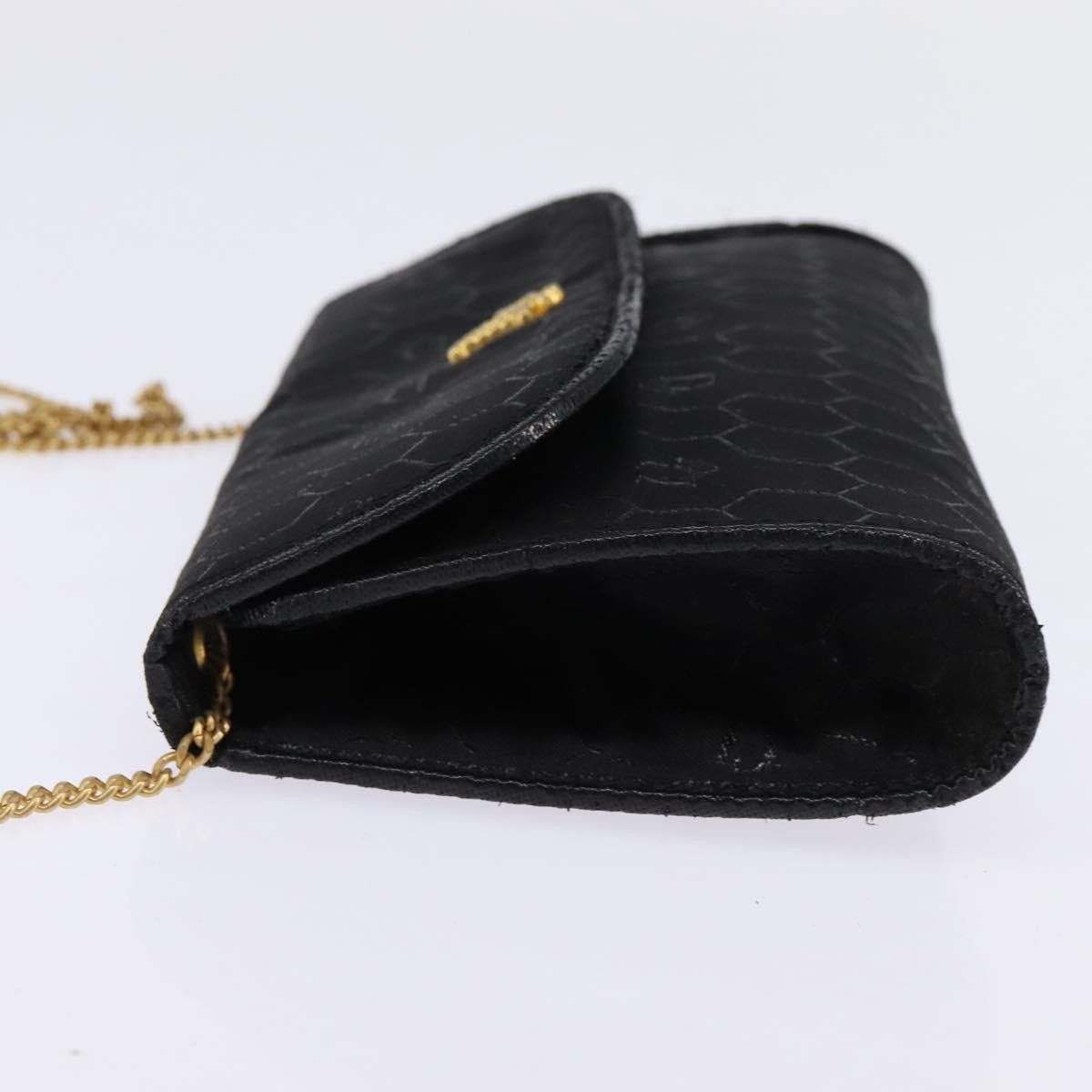 Dior DIOR Honeycomb Canvas Chain Shoulder Bag Black Gold Size ONE SIZE - 4 Thumbnail