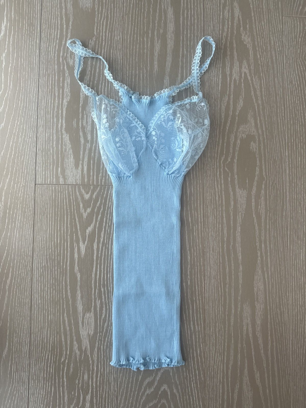 Vintage Babydoll blue lace tank top Size S / US 4 / IT 40 - 1 Thumbnail