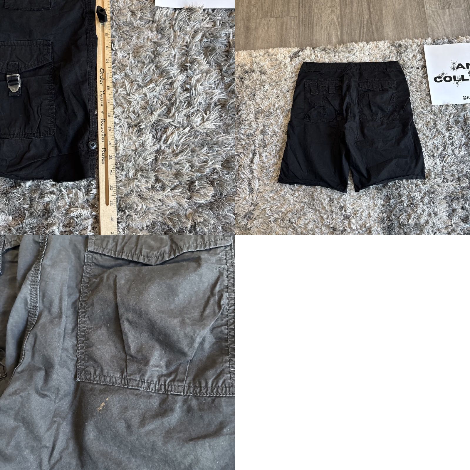 Sean John VINTAGE Sean John Cargo Shorts Men 36 Black Cropped 00’s Y2K Size US 36 / EU 52 - 8 Thumbnail