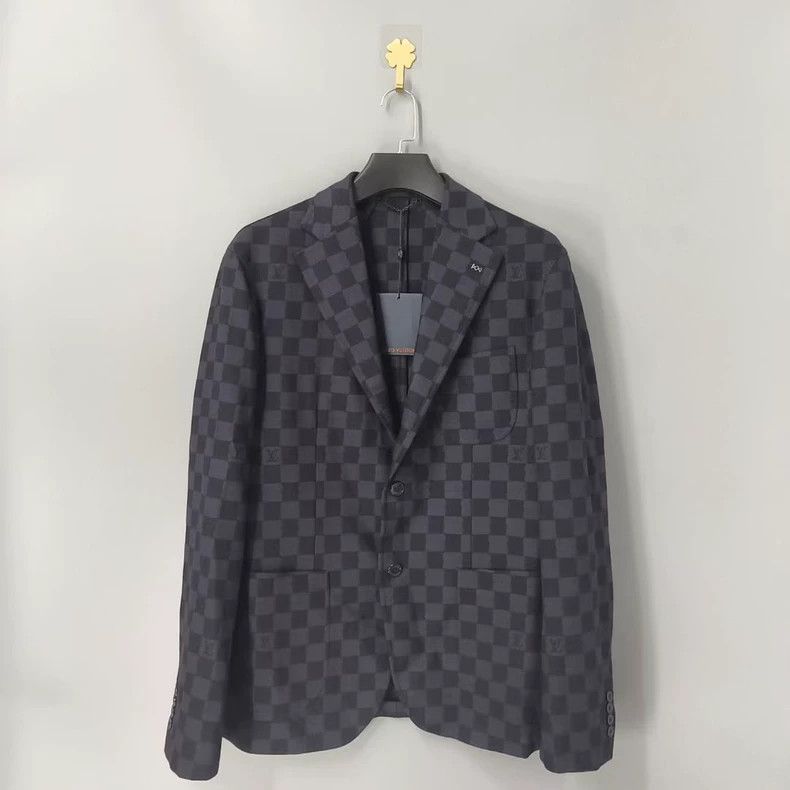 Louis Vuitton Louis Vuitton SS 24 patterned jacquard single-breasted bla Size US XL / EU 56 / 4 - 1 Thumbnail