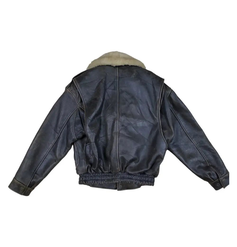 Genuine Leather 🔥Vintage Leather Jacket Human Being B3 Style🔥 Size US L / EU 52-54 / 3 - 2 Thumbnail