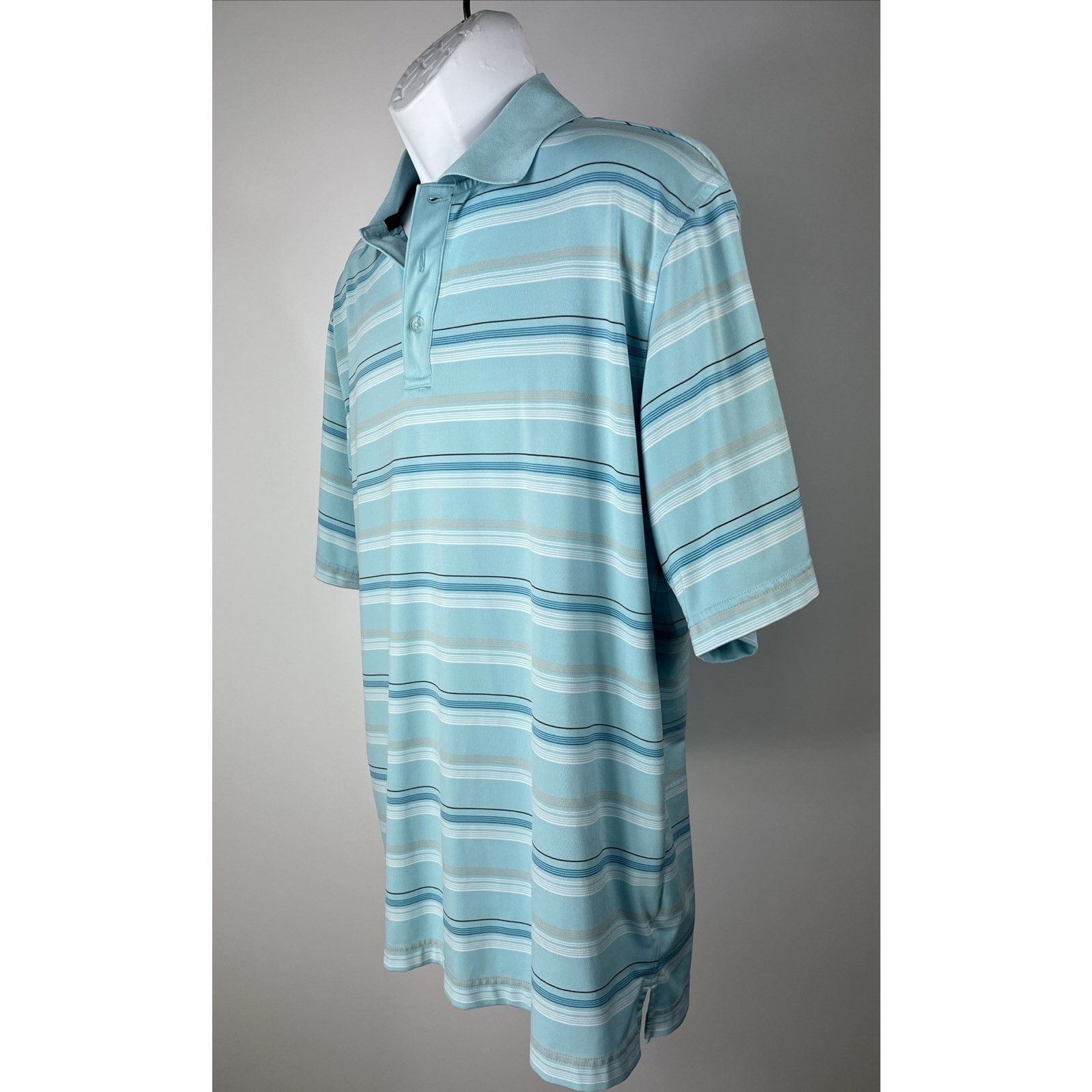 The Armoury Tommy Armour Men's Striped Dri Logic Golf Polo Shirt Size L Size US L / EU 52-54 / 3 - 3 Thumbnail